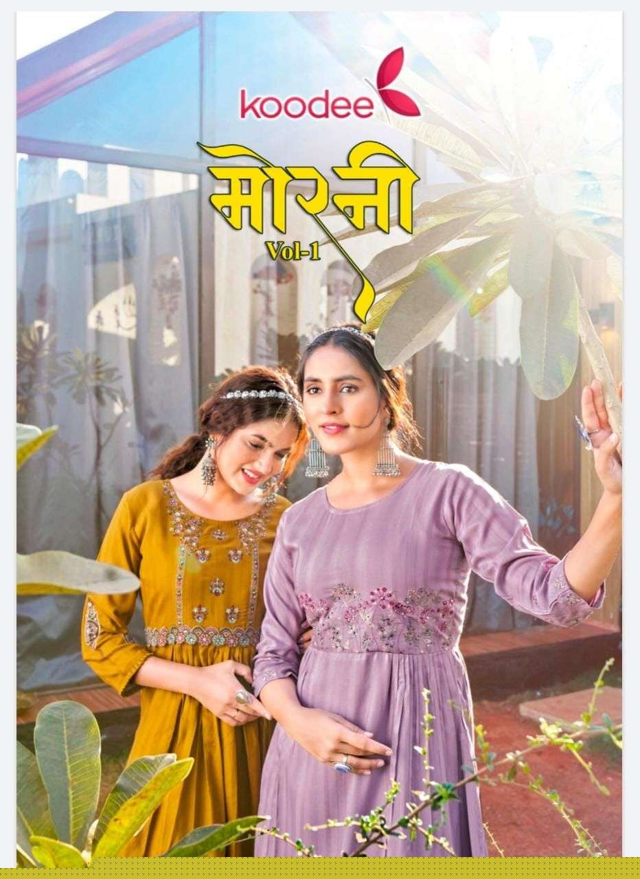 Morni Vol-1 By Koodee 1001 To 1006 Series Designer Stylish Fancy Colorful Beautiful Party Wear & Ethnic Wear Collection Rayon Embroidered Kurtis At Wholesale Price