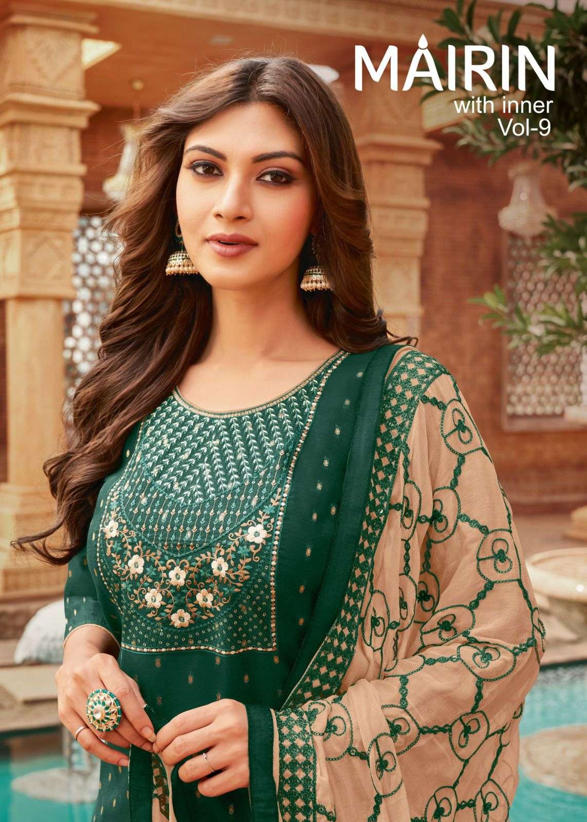 MAIRIN VOL-9 BY KAPIL TRENDZ 62001 TO 62010 SERIES BEAUTIFUL STYLISH SUITS FANCY COLORFUL CASUAL WEAR & ETHNIC WEAR & READY TO WEAR CHANDERI WITH WORK DRESSES AT WHOLESALE PRICE