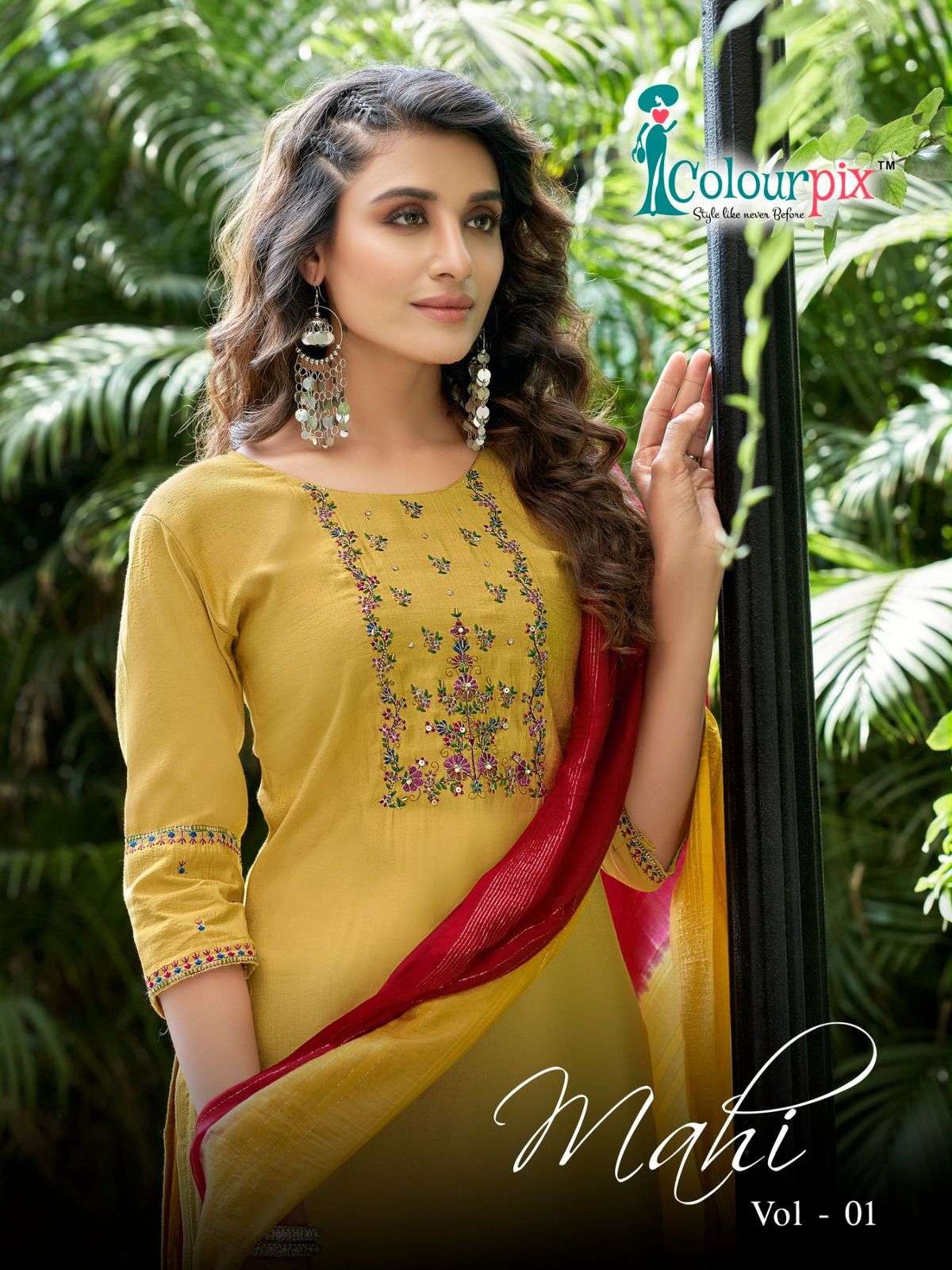MAHI VOL-1 BY COLOURPIX 1001 TO 1006 SERIES DESIGNER SUITS BEAUTIFUL STYLISH FANCY COLORFUL PARTY WEAR & ETHNIC WEAR VISCOSE RAYON DRESSES AT WHOLESALE PRICE