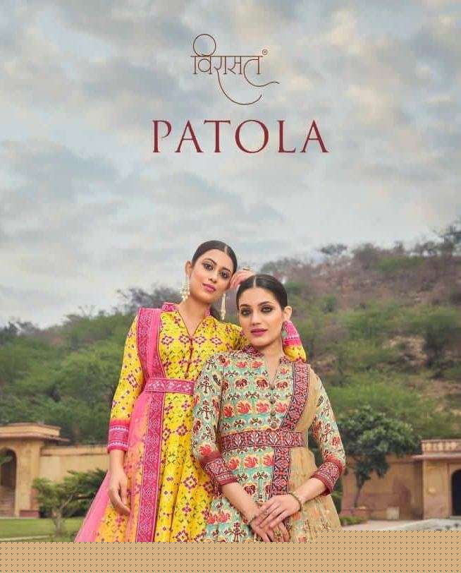 Patola By Virasat 9001 To 9006 Series Beautiful Stylish Fancy Colorful Casual Wear & Ethnic Wear Dola Silk Gowns With Dupatta At Wholesale Price