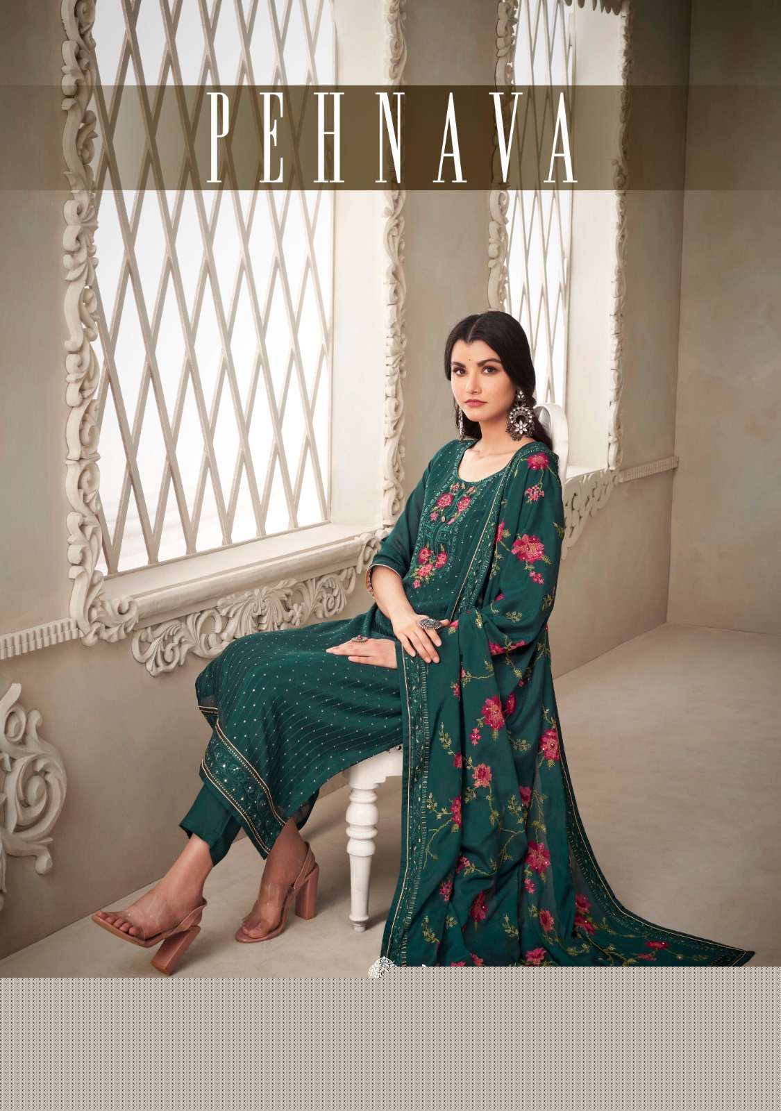 Pehnava By Maisha 101 To 106 Series Designer Festive Suits Collection Beautiful Stylish Colorful Fancy Party Wear & Occasional Wear Pure Chiffon Dresses At Wholesale Price