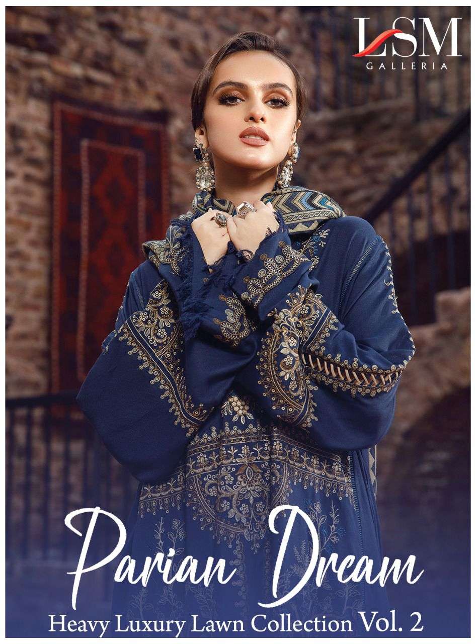 Parian Dream Vol-2 By Lsm Galleria 1011 To 1016 Series Beautiful Pakistani Suits Stylish Fancy Colorful Casual Wear & Ethnic Wear Pure Lawn Dresses At Wholesale Price