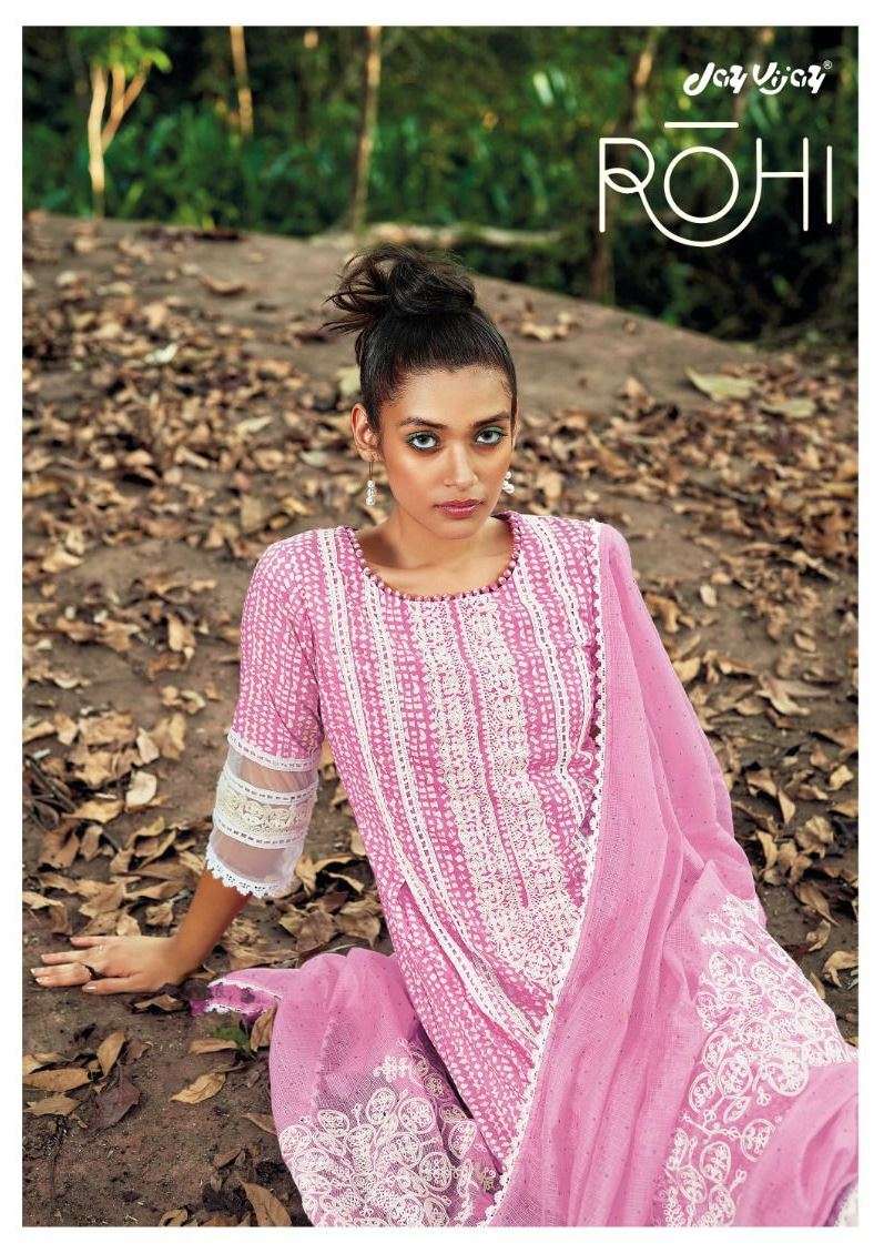 ROHI BY JAY VIJAY PRINTS 6981 TO 6988 SERIES BEAUTIFUL SUITS COLORFUL STYLISH FANCY CASUAL WEAR & ETHNIC WEAR PURE COTTON PRINT DRESSES AT WHOLESALE PRICE