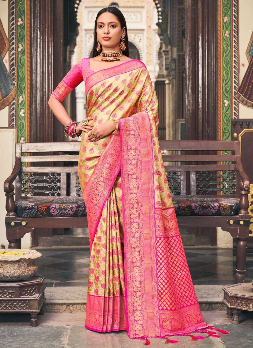 RAJPARI BY SANGAM PRINTS 1001 TO 1006 SERIES INDIAN TRADITIONAL WEAR COLLECTION BEAUTIFUL STYLISH FANCY COLORFUL PARTY WEAR & OCCASIONAL WEAR KANJIVARAM SILK SAREES AT WHOLESALE PRICE