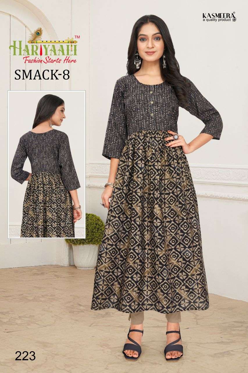 SMACK VOL-8 BY HARIYAALI 222 TO 251 SERIES DESIGNER STYLISH FANCY COLORFUL BEAUTIFUL PARTY WEAR & ETHNIC WEAR COLLECTION CAPSULE KURTIS AT WHOLESALE PRICE