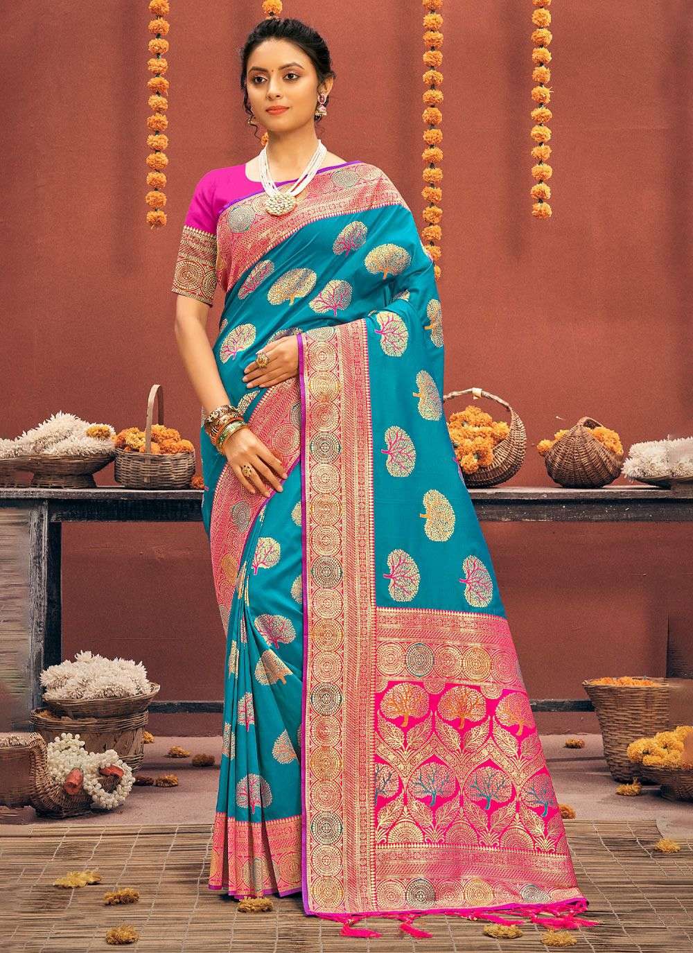 Sadhna Silk By Sangam Prints 1680 To 1685 Series Indian Traditional Wear Collection Beautiful Stylish Fancy Colorful Party Wear & Occasional Wear Banarasi Silk Sarees At Wholesale Price