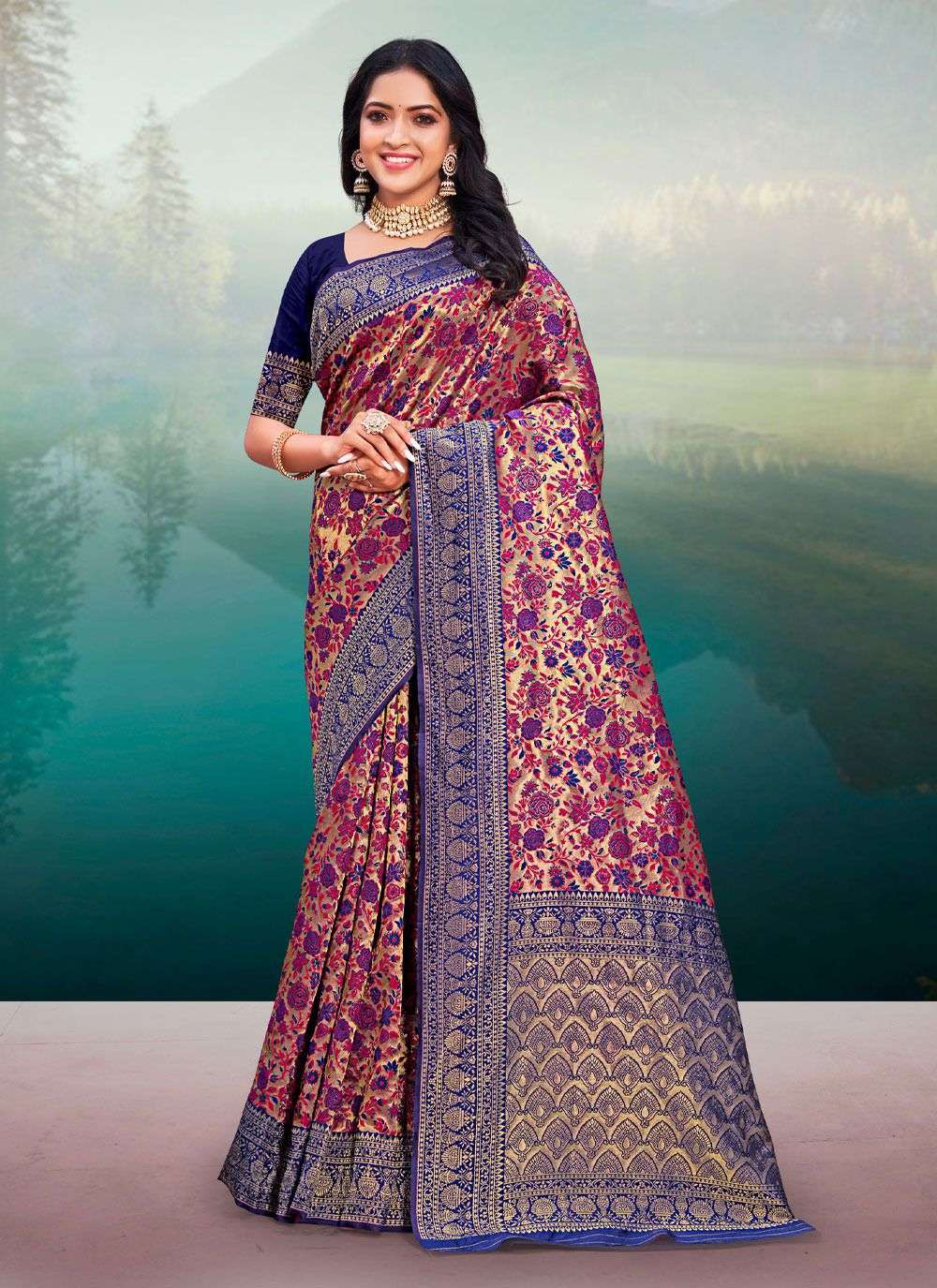 Sonpari Silk By Sangam Prints 3509 To 3514 Series Indian Traditional Wear Collection Beautiful Stylish Fancy Colorful Party Wear & Occasional Wear Banarasi Silk Sarees At Wholesale Price