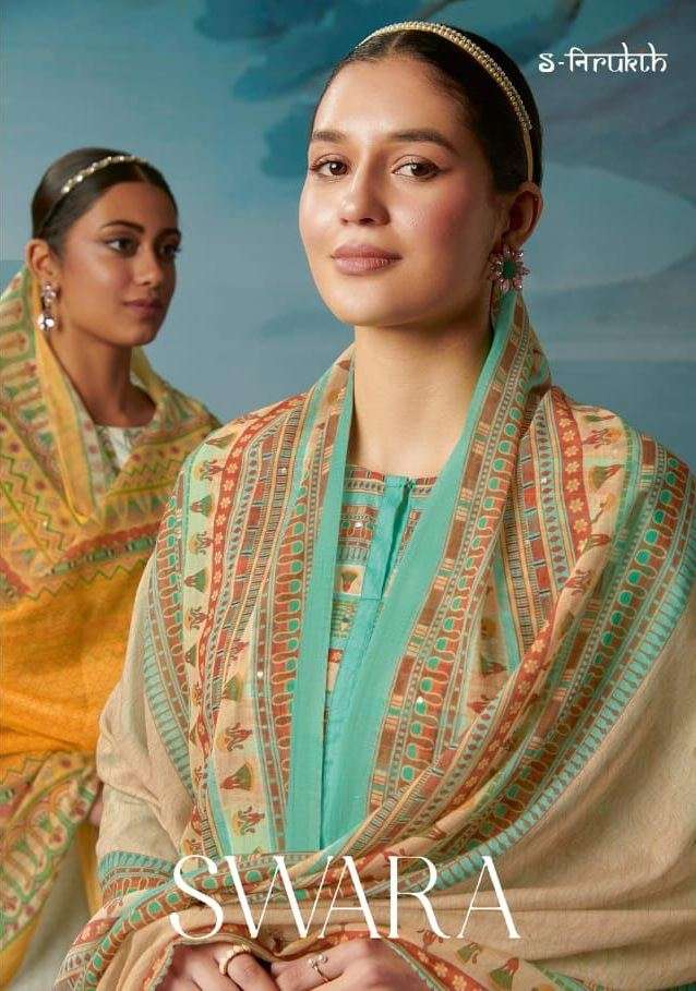 Swara By S-Nirukth Beautiful Suits Colorful Stylish Fancy Casual Wear Cotton Print With Work Dresses At Wholesale Price