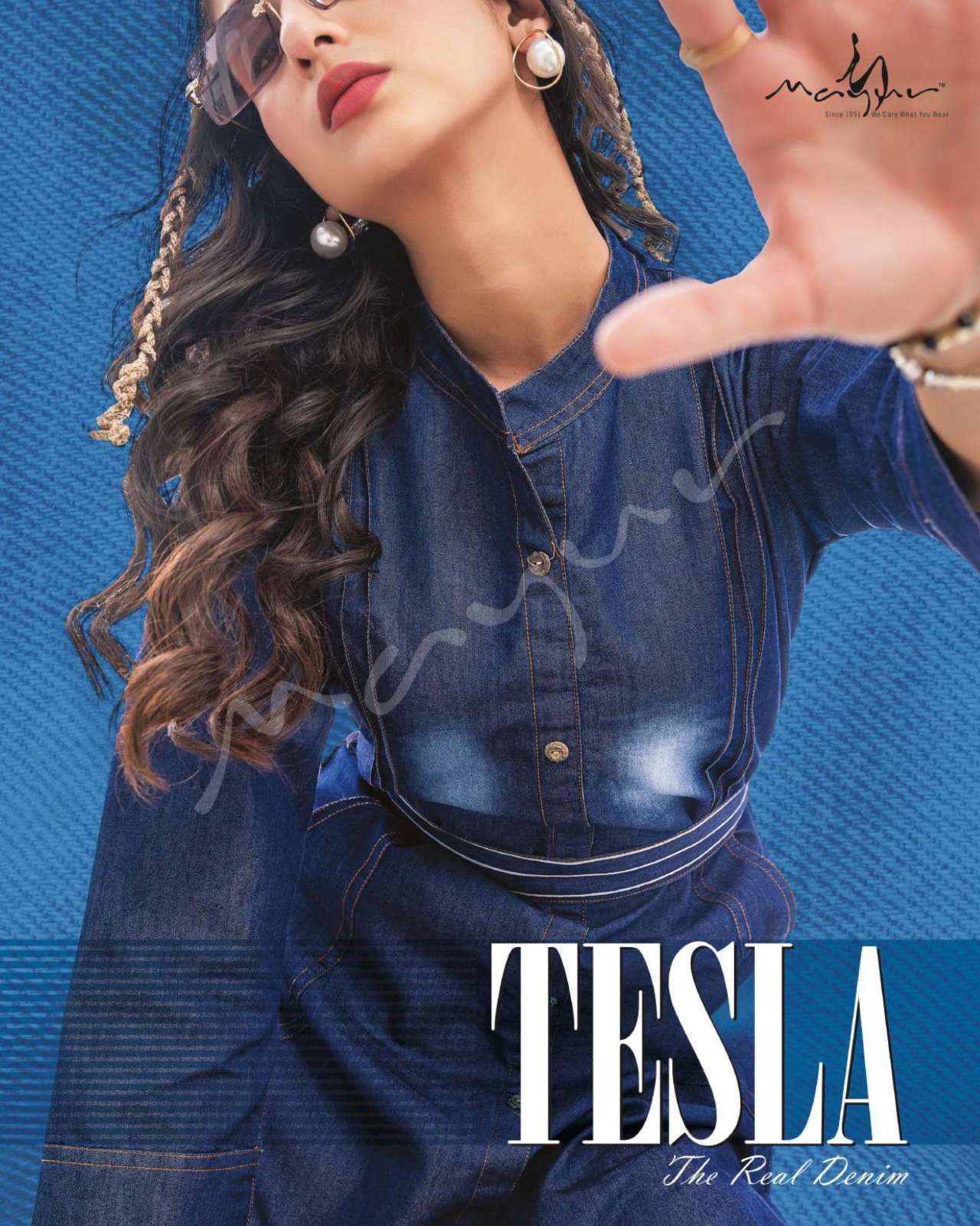 Tesla By Mayur 101 To 106 Series Designer Stylish Fancy Colorful Beautiful Party Wear & Ethnic Wear Collection Heavy Denim Kurtis At Wholesale Price