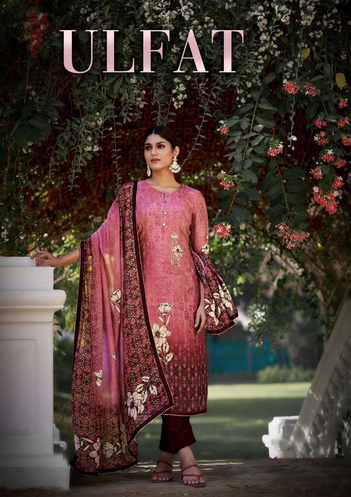 ULFAT BY SARGAM PRINTS 337-001 TO 337-006 SERIES BEAUTIFUL SUITS STYLISH COLORFUL FANCY CASUAL WEAR & ETHNIC WEAR PURE MUSLIN DRESSES AT WHOLESALE PRICE