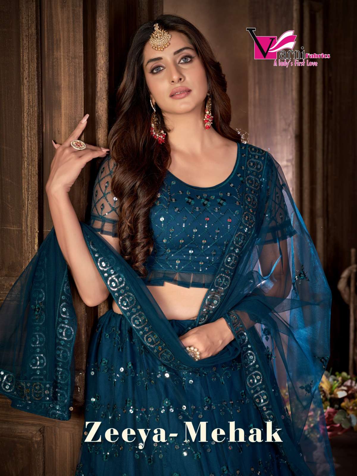 Zeeya Mehak By Varni Fabrics 7001 To 7004 Series Designer Beautiful Navratri Collection Occasional Wear & Party Wear Net Lehengas At Wholesale Price