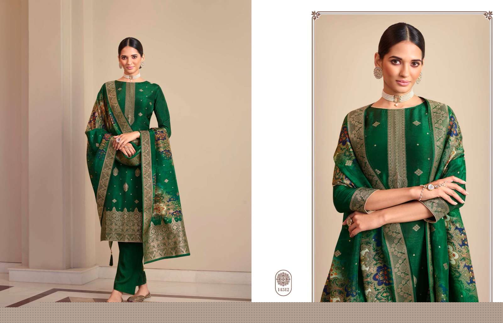Arshi Vol-2 By Zisa 14511 To 14516 Series Designer Festive Suits Collection Beautiful Stylish Fancy Colorful Party Wear & Occasional Wear Dola Jacquard Dresses At Wholesale Price