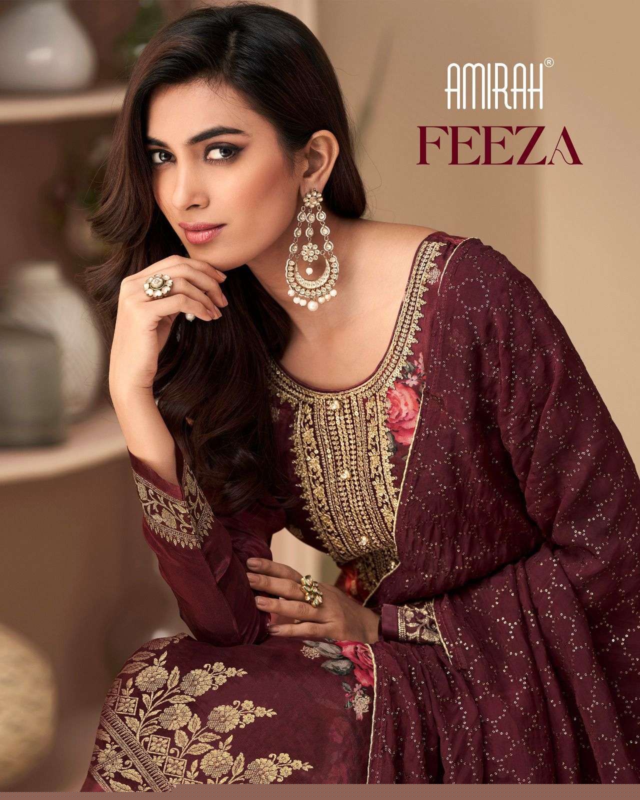 Feeza By Amirah 17051 To 17056 Series Beautiful Suits Colorful Stylish Fancy Casual Wear & Ethnic Wear Pure Silk Jacquard Dresses At Wholesale Price