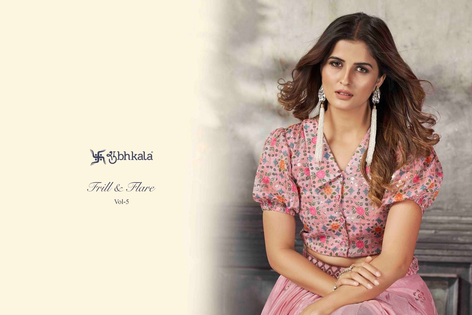 Frill And Flare Vol-5 By Shubhkala 2041 To 2050 Series Designer Stylish Fancy Colorful Beautiful Party Wear & Ethnic Wear Collection Art Silk Tops With Skirt At Wholesale Price