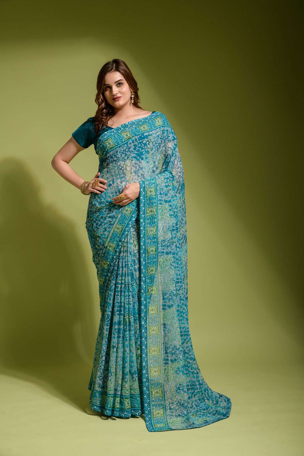 Floral Vol-9 By Pc 01 To 04 Series Indian Traditional Wear Collection Beautiful Stylish Fancy Colorful Party Wear & Occasional Wear Georgette Print Sarees At Wholesale Price