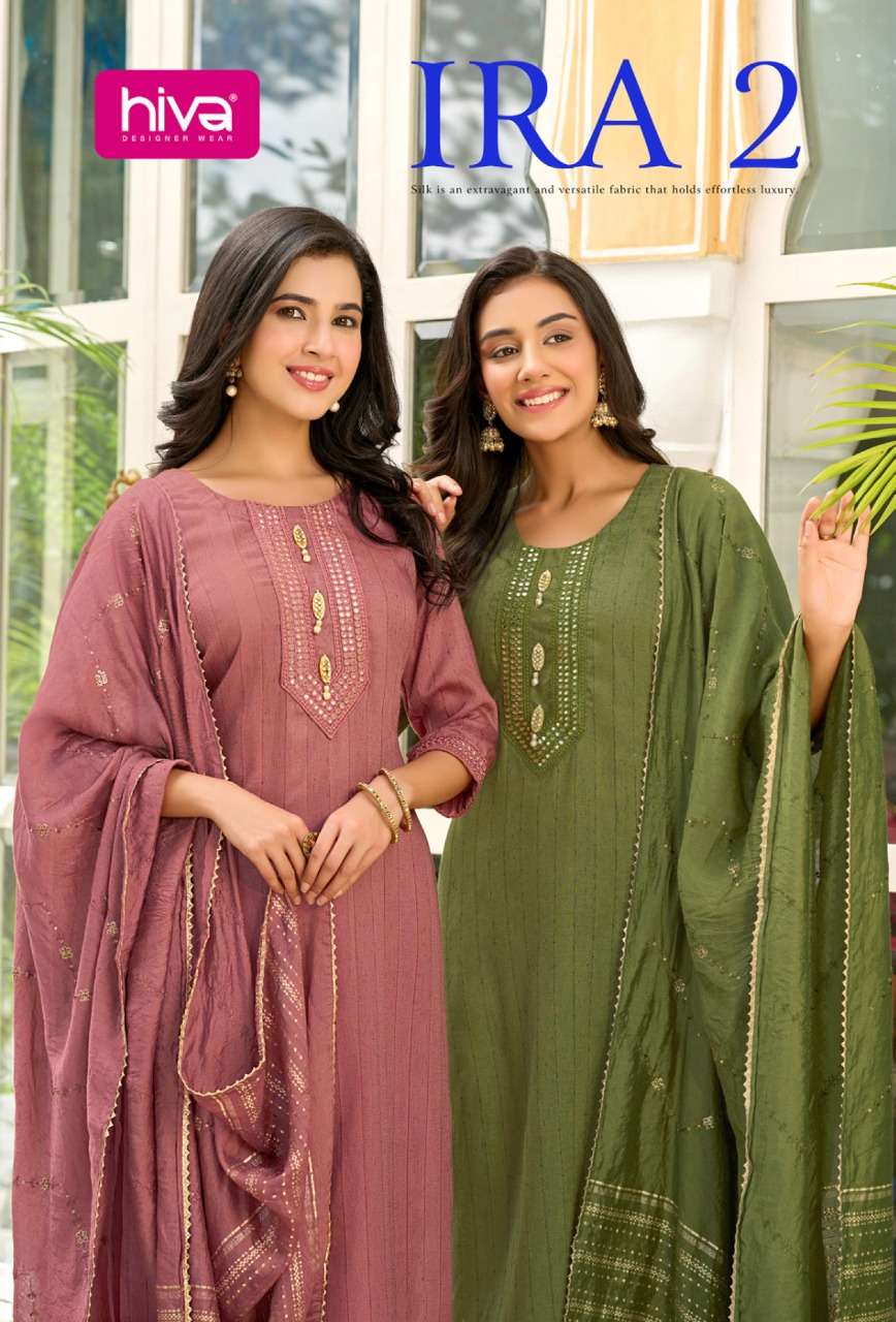 Ira Vol-2 By Hiva 201 To 206 Series Designer Festive Suits Collection Beautiful Stylish Fancy Colorful Party Wear & Occasional Wear Cotton Dresses At Wholesale Price