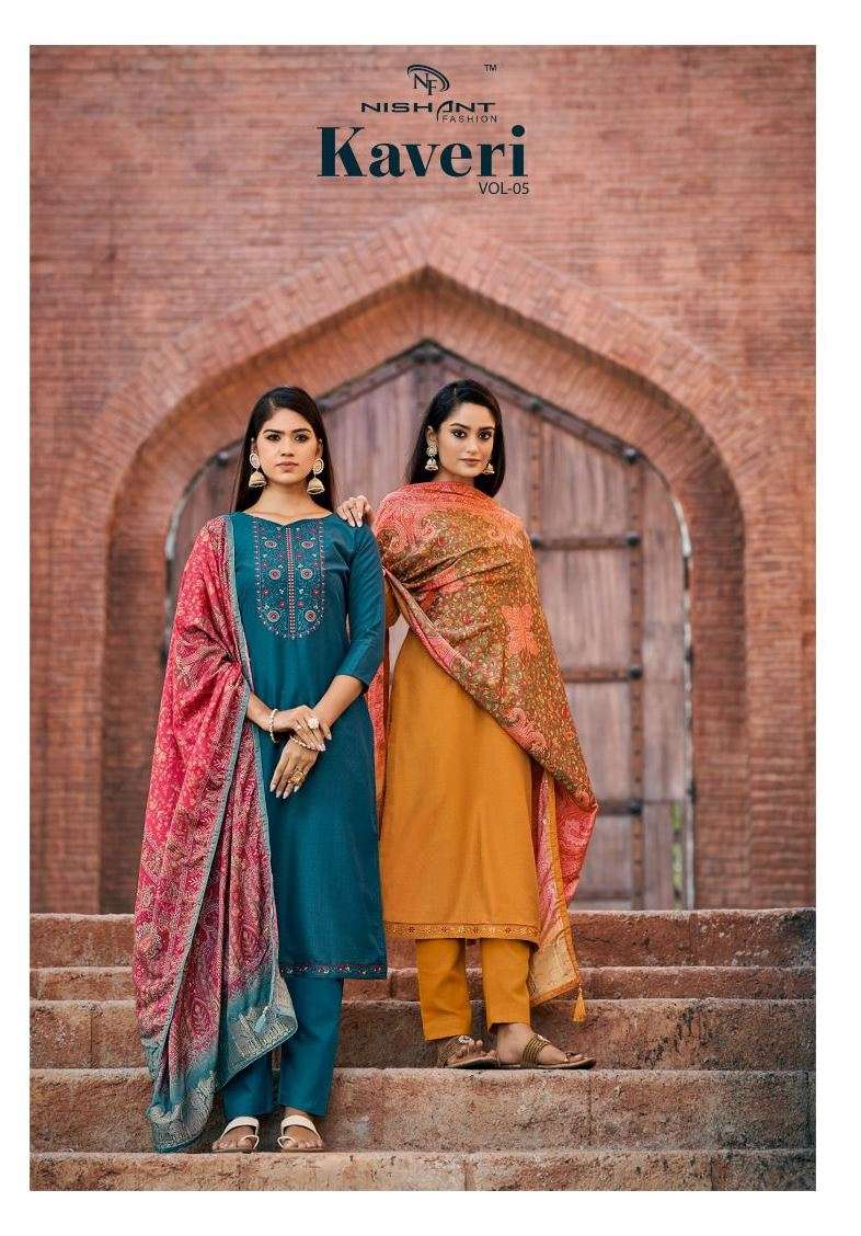 Kaveri Vol-5 By Nishant Fashion 48001 To 48006 Series Beautiful Suits Colorful Stylish Fancy Casual Wear & Ethnic Wear Soft Cotton Silk Dresses At Wholesale Price