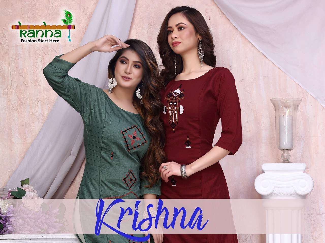 Krishna By Kanha 001 To 008 Series Designer Stylish Fancy Colorful Beautiful Party Wear & Ethnic Wear Collection Fancy With Work Kurtis At Wholesale Price