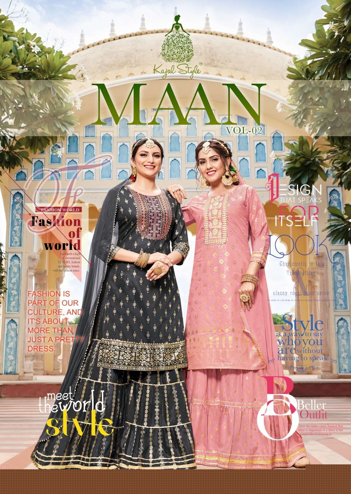 Maan Vol-2 By Kajal Style 2001 To 2008 Series Designer Sharara Suits Beautiful Stylish Fancy Colorful Party Wear & Occasional Wear Chanderi Embroidered Dresses At Wholesale Price