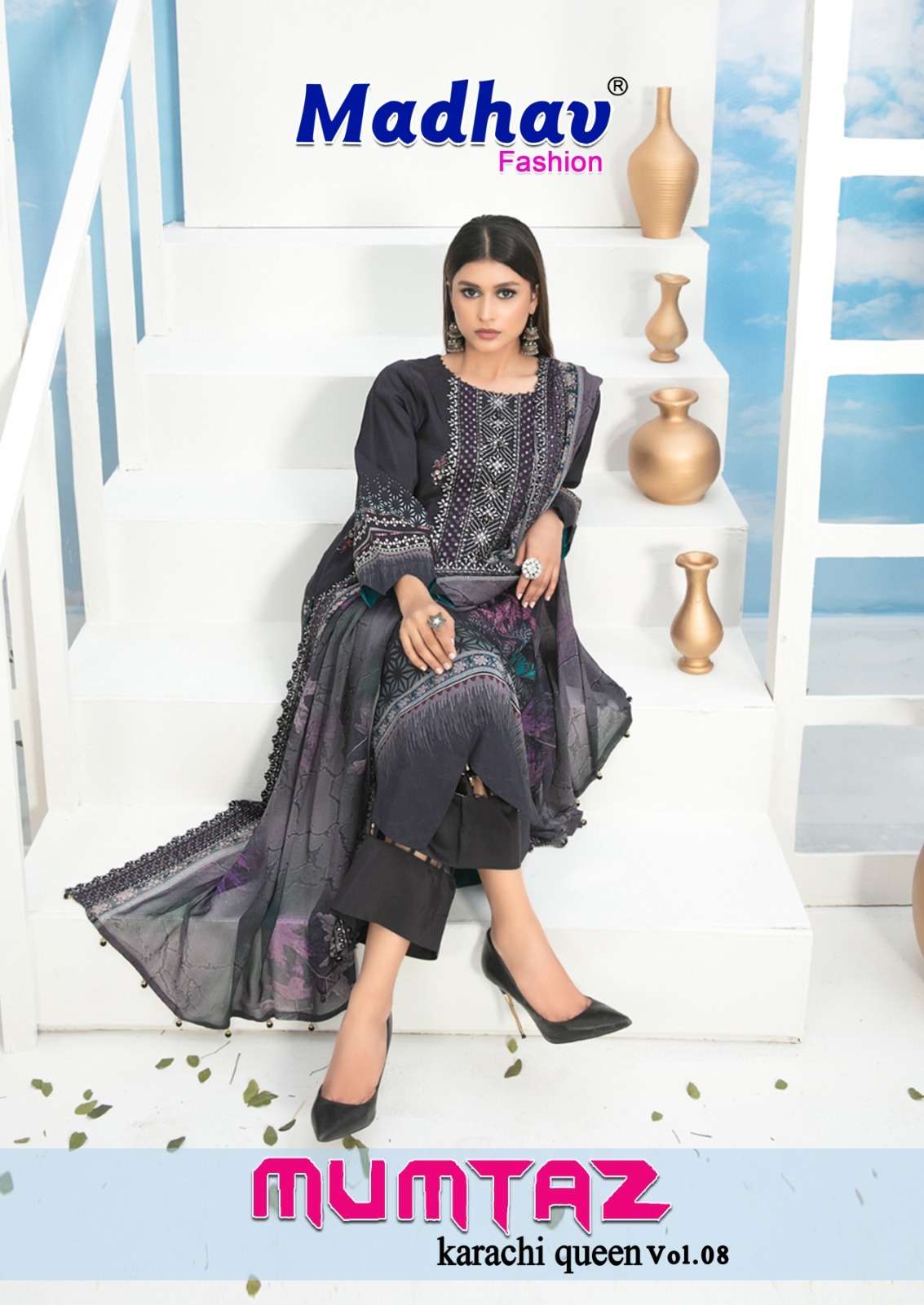 Mumtaz Vol-8 By Madhav Fashion 8001 To 8006 Series Beautiful Festive Suits Colorful Stylish Fancy Casual Wear & Ethnic Wear Pure Cotton Print Dresses At Wholesale Price