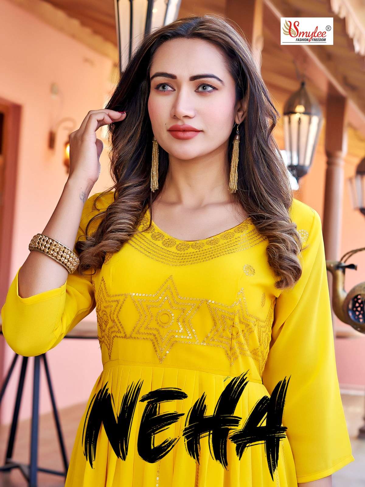 Neha By Smylee 01 To 08 Series Beautiful Stylish Fancy Colorful Casual Wear & Ethnic Wear Heavy Georgette Gowns At Wholesale Price