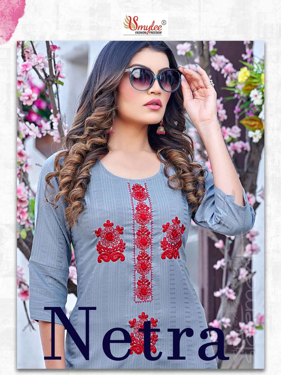 Netra By Smylee 01 To 08 Series Designer Stylish Fancy Colorful Beautiful Party Wear & Ethnic Wear Collection Rayon With Work Kurtis At Wholesale Price