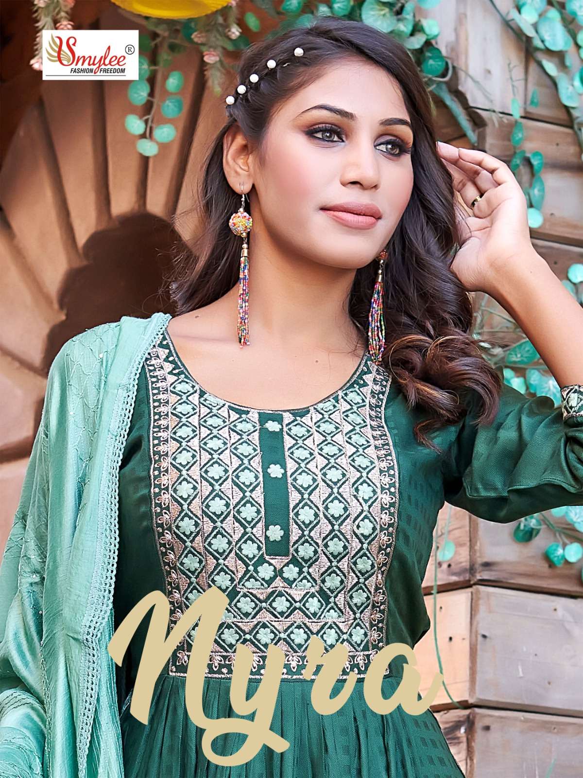 Nyra By Smylee 01 To 08 Series Festive Traditional Wear Collection Beautiful Stylish Fancy Colorful Party Wear & Occasional Wear Heavy Rayon Print Dresses At Wholesale Price