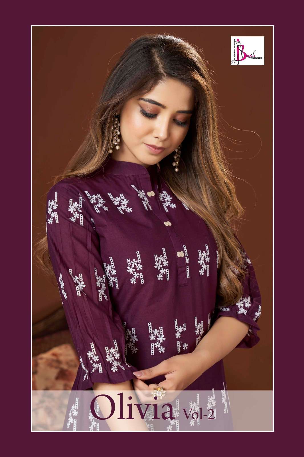 Olivia Vol-2 By Bhavi Designer 2001 To 2004 Series Designer Stylish Fancy Colorful Beautiful Party Wear & Ethnic Wear Collection Cambric Cotton Tops With Bottom At Wholesale Price
