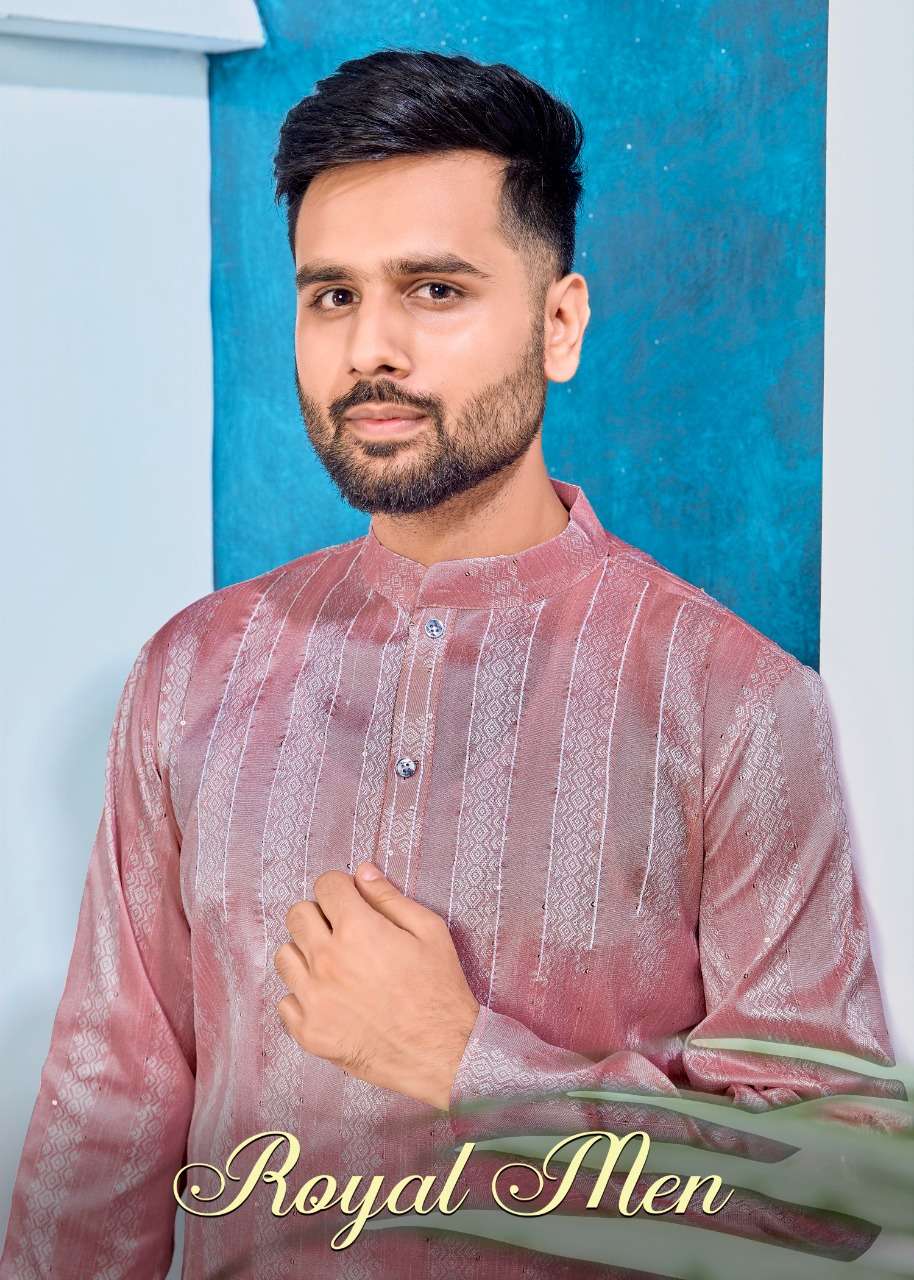 Royal Men By Banwery Fashion 1001 To 1009 Series Beautiful Colorful Stylish Fancy Casual Wear & Ethnic Wear & Ready To Wear Jacuqard Silk Kurtas With Pajamas At Wholesale Price
