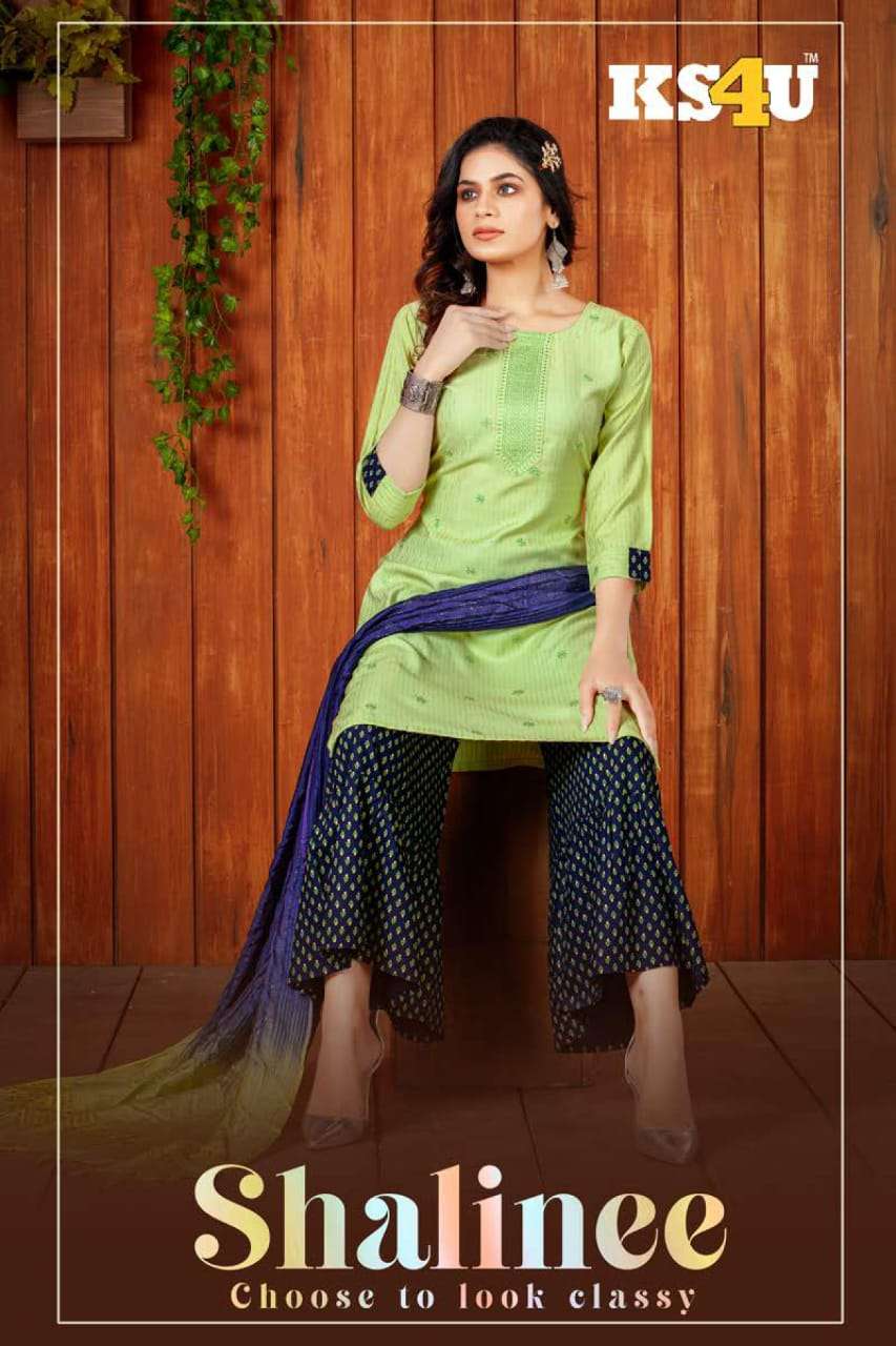 Shalinee By Ks4u 101 To 105 Series Beautiful Suits Colorful Stylish Fancy Casual Wear & Ethnic Wear Fancy Embroidered Dresses At Wholesale Price