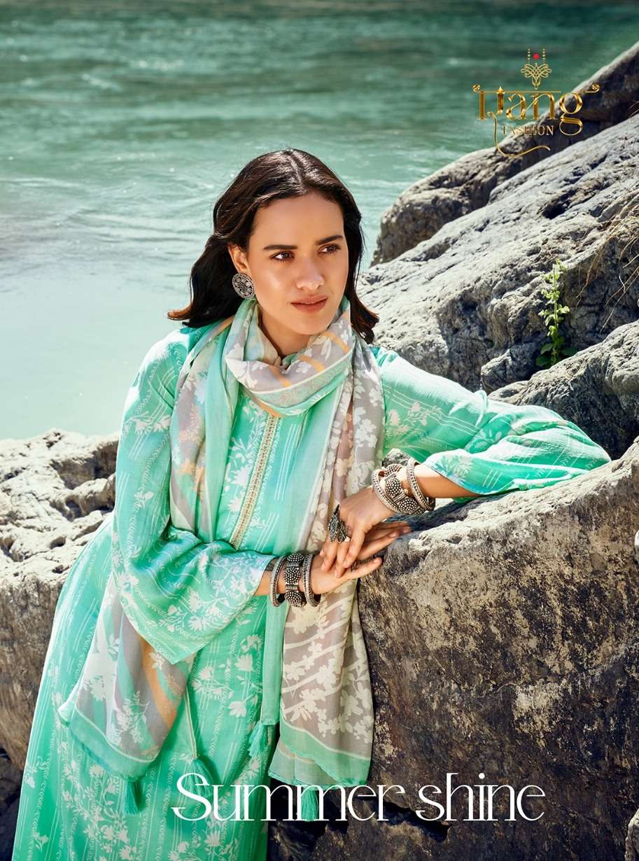 Summer Shine By Rang Fashion 1001 To 1006 Series Beautiful Suits Colorful Stylish Fancy Casual Wear & Ethnic Wear Pure Muslin Dresses At Wholesale Price