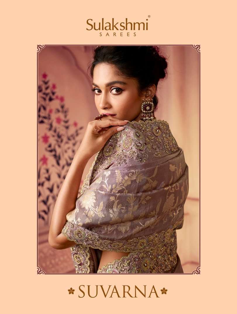 Suvarna Vol-2 By Sulakshmi 8001 To 8009 Series Indian Traditional Wear Collection Beautiful Stylish Fancy Colorful Party Wear & Occasional Wear Chinnon Georgette Sarees At Wholesale Price