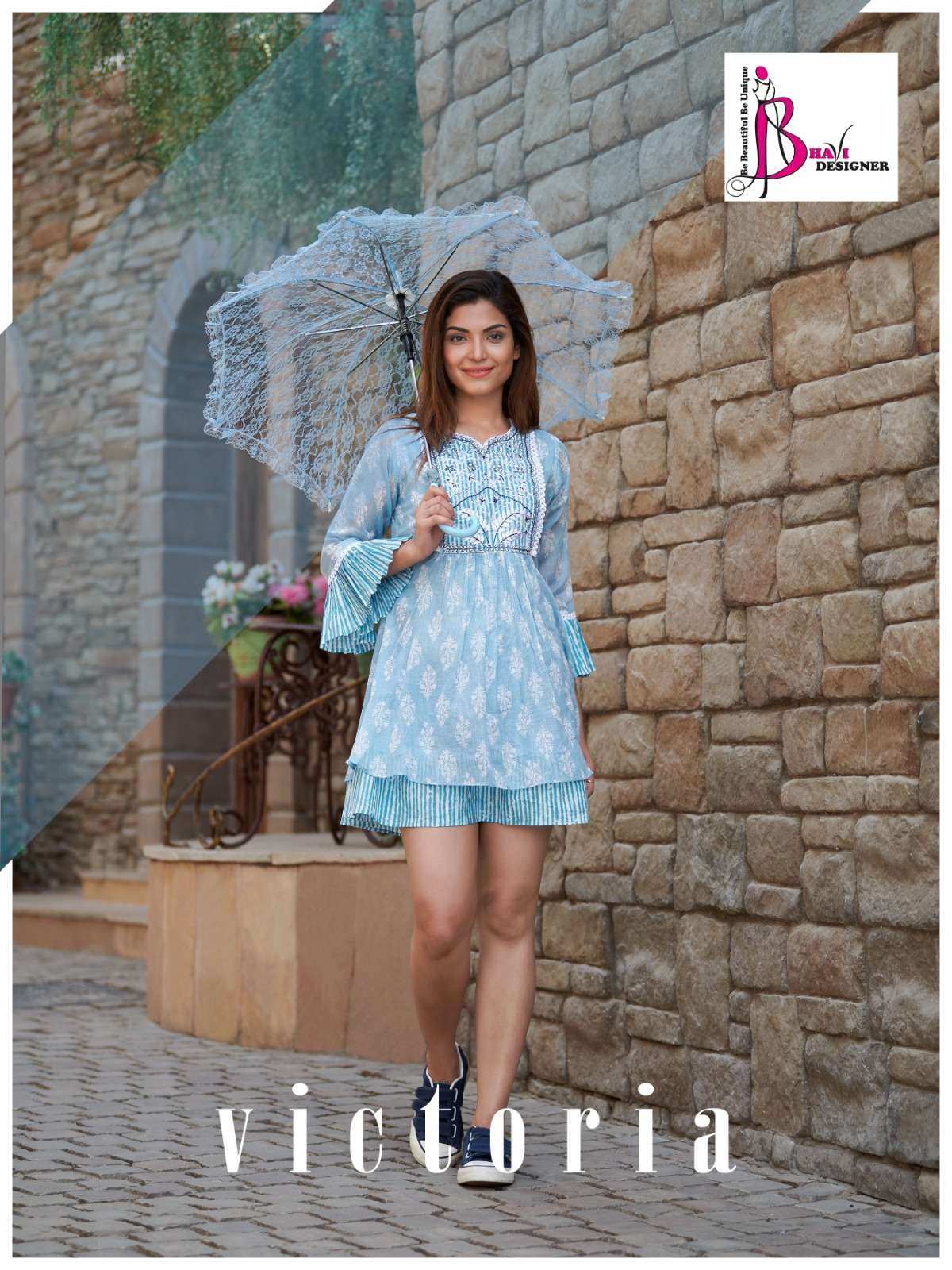 Victoria By Bhavi Designer 001 To 004 Series Beautiful Stylish Fancy Colorful Casual Wear & Ethnic Wear Cotton/Rayon Tops At Wholesale Price