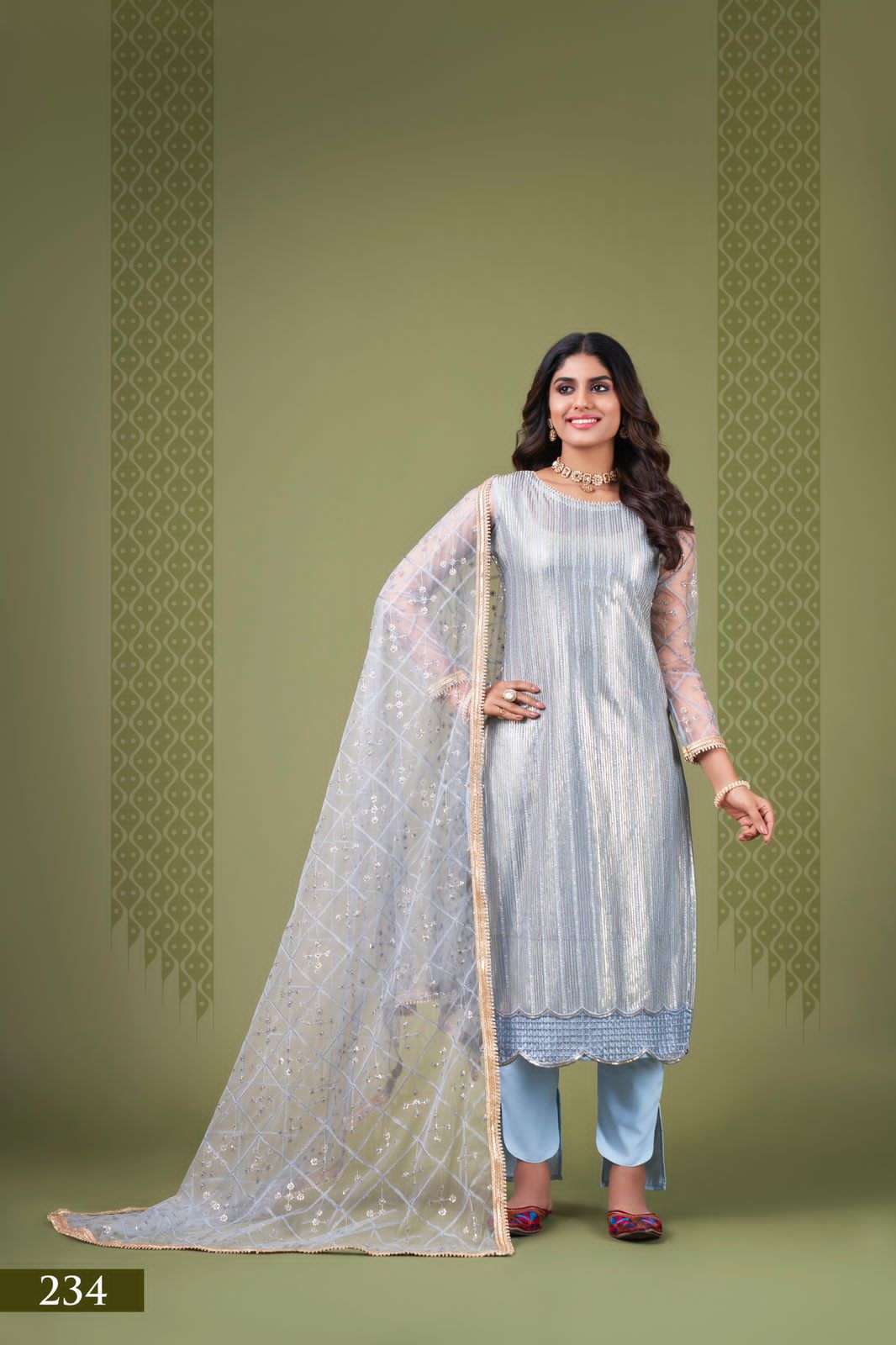 Zehra Vol-4 By Narayani Fashion House 233 To 236 Series Beautiful Suits Colorful Stylish Fancy Casual Wear & Ethnic Wear Net Embroidered Dresses At Wholesale Price