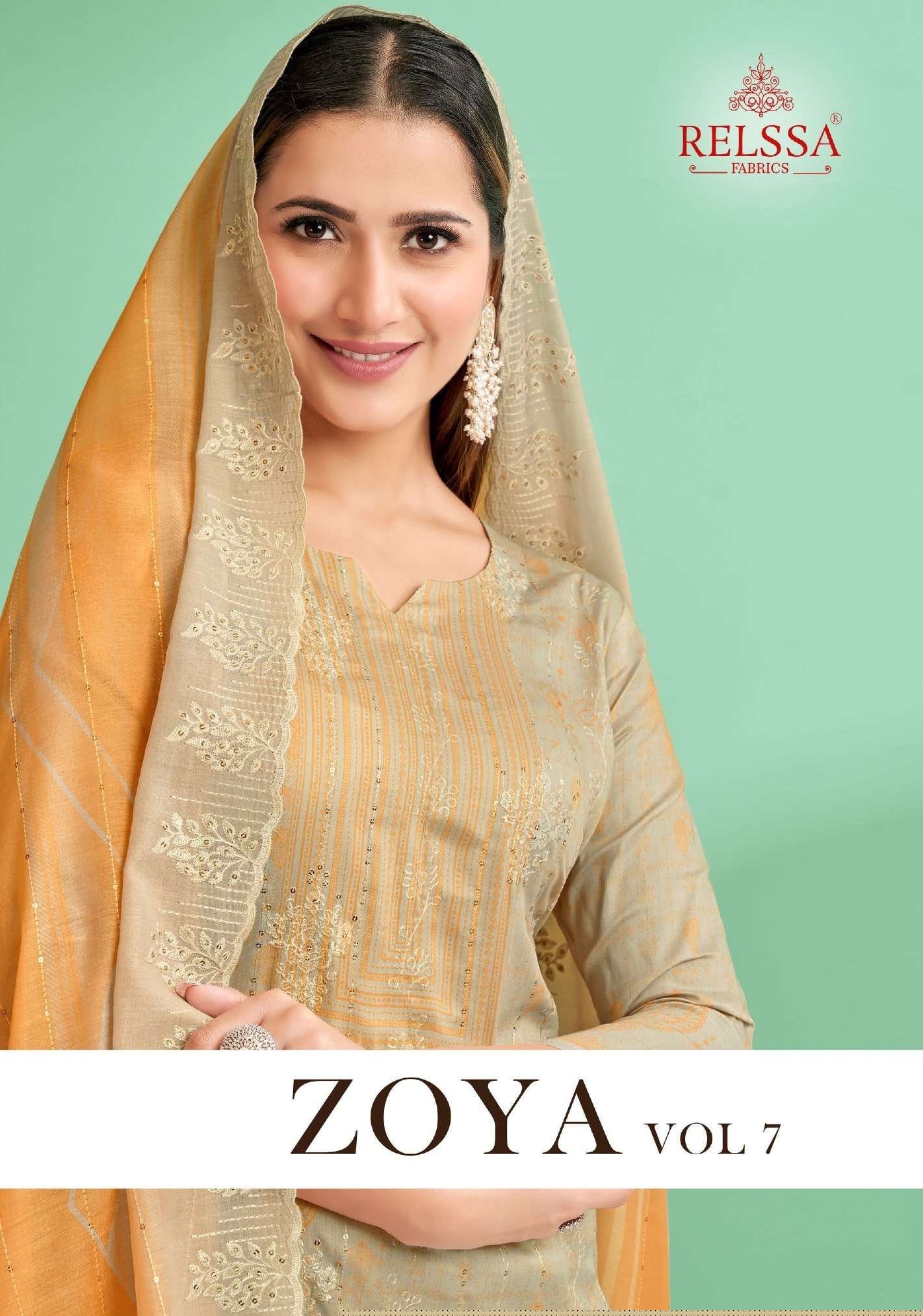 Zoya Vol-7 By Relssa Fabrics 701 To 706 Series Designer Festive Suits Collection Beautiful Stylish Colorful Fancy Party Wear & Occasional Wear Satin Cotton Dresses At Wholesale Price