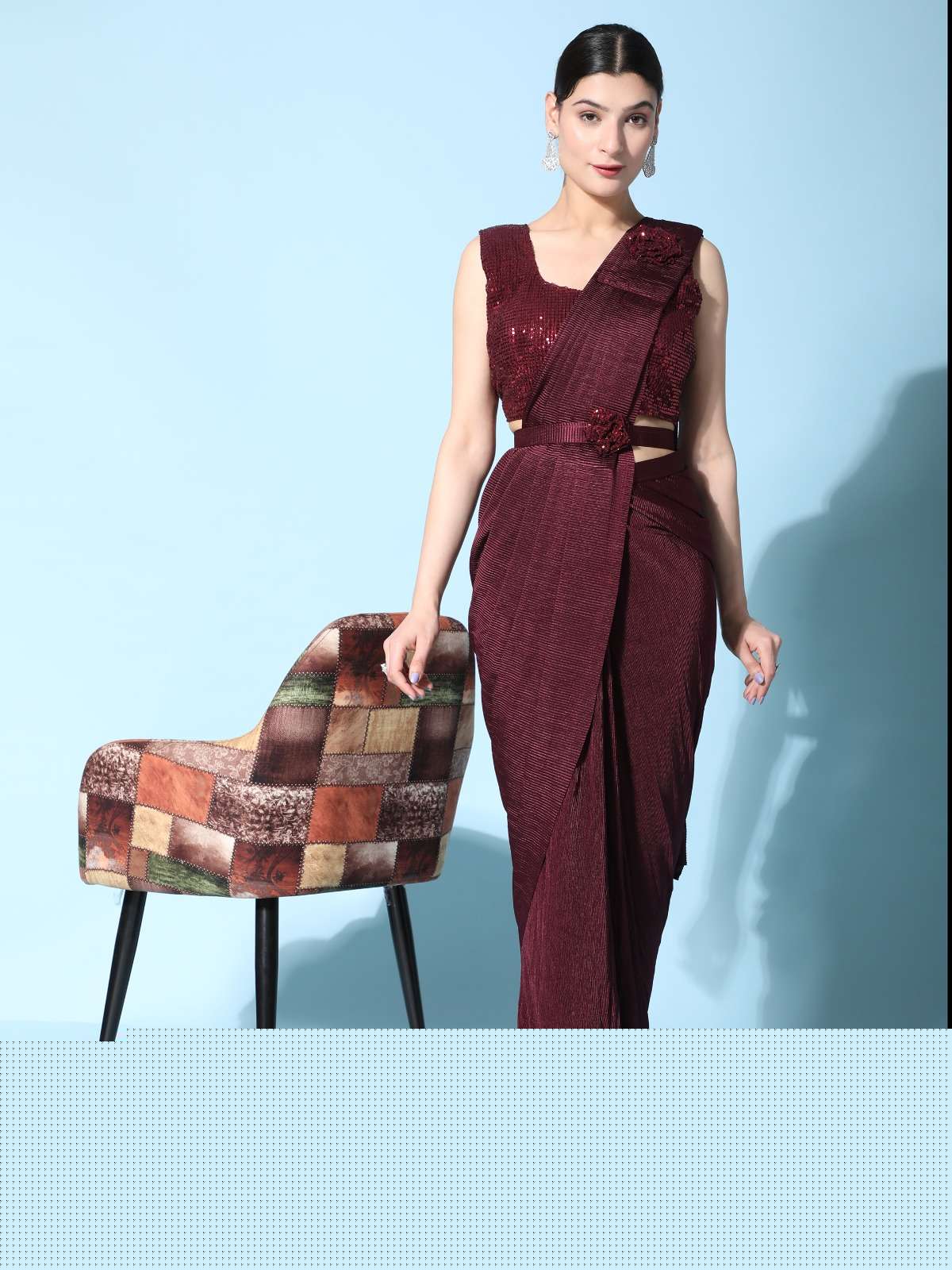 101006 By Amoha Trendz 101006-A To 101006-F Series Indian Traditional Wear Collection Beautiful Stylish Fancy Colorful Party Wear & Occasional Wear Imported Sarees At Wholesale Price