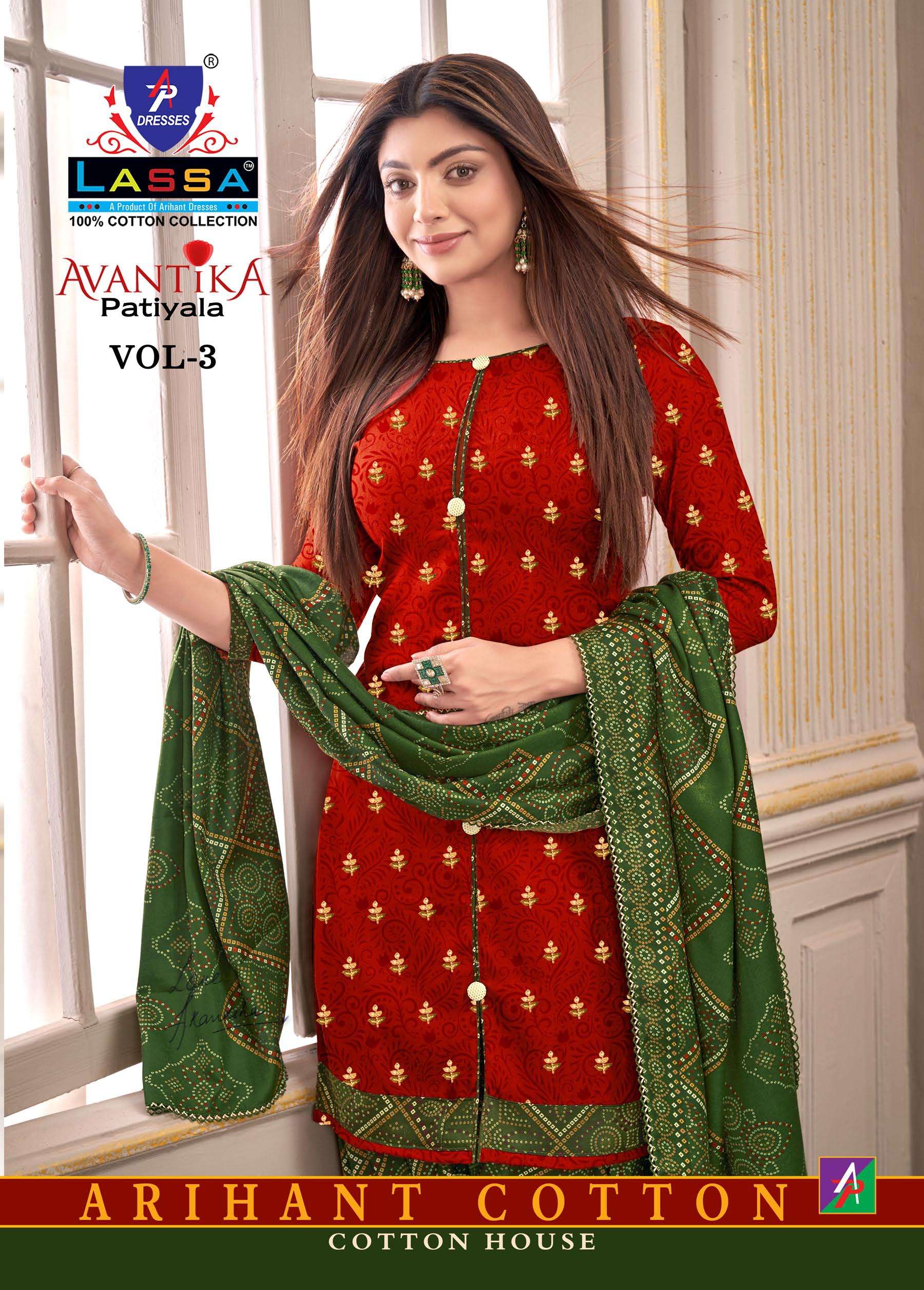 Avantika Patiyala Vol-3 By Lassa 3001 To 3010 Series Beautiful Festive Suits Colorful Stylish Fancy Casual Wear & Ethnic Wear Pure Cotton Print Dresses At Wholesale Price