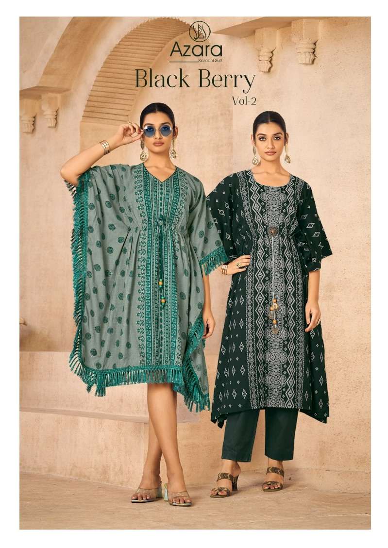 Black Berry Vol-2 By Azara 55001 To 55005 Beautiful Festive Suits Colorful Stylish Fancy Casual Wear & Ethnic Wear Cotton Print Dresses At Wholesale Price