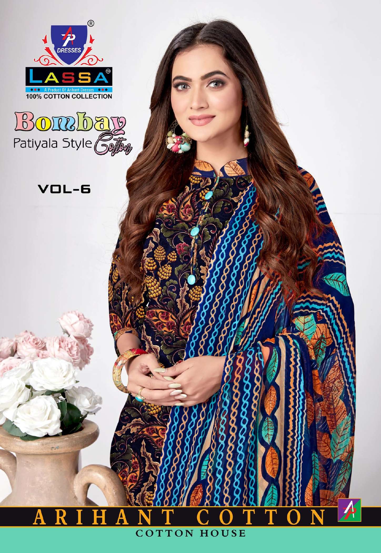 Bombay Cotton Vol-6 By Lassa 6001 To 6010 Series Beautiful Festive Suits Colorful Stylish Fancy Casual Wear & Ethnic Wear Pure Cotton Print Dresses At Wholesale Price