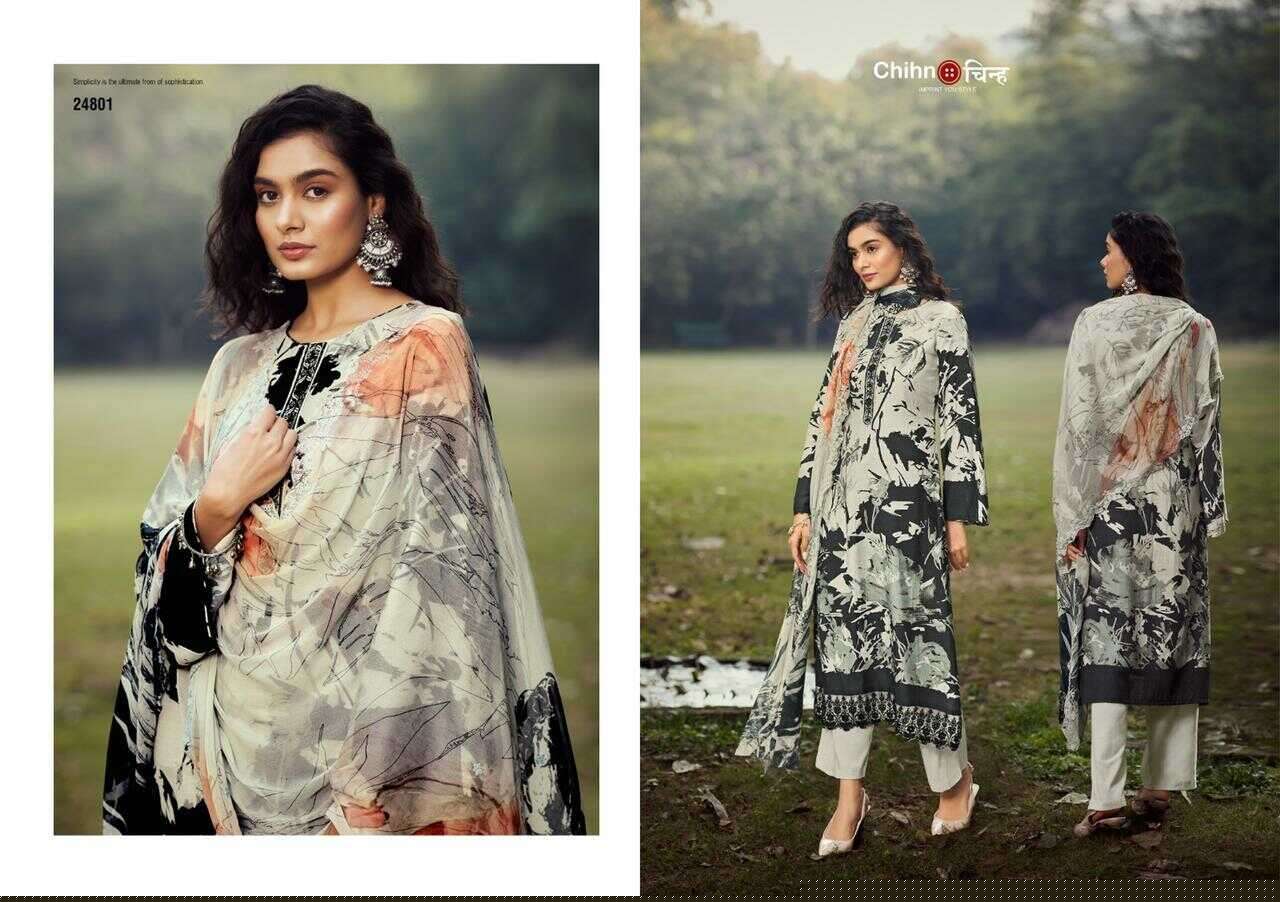 Blushing Beauty By Chihn 24800 To 24803 Series Beautiful Festive Suits Colorful Stylish Fancy Casual Wear & Ethnic Wear Pure Viscose Muslin Print With Embroidery Dresses At Wholesale Price