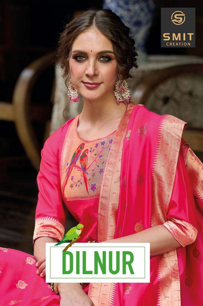 Dilnur By Smit Creation 10001 To 10006 Series Beautiful Winter Collection Suits Stylish Fancy Colorful Casual Wear & Ethnic Wear Pure Tapeta Silk Dresses At Wholesale Price