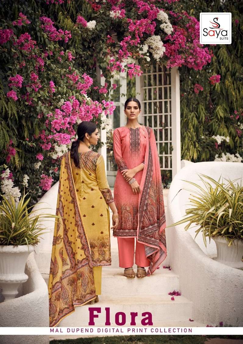 Flora By Saya Suits 164001 To 164006 Series Beautiful Festive Suits Colorful Stylish Fancy Casual Wear & Ethnic Wear Pure Cotton Dresses At Wholesale Price