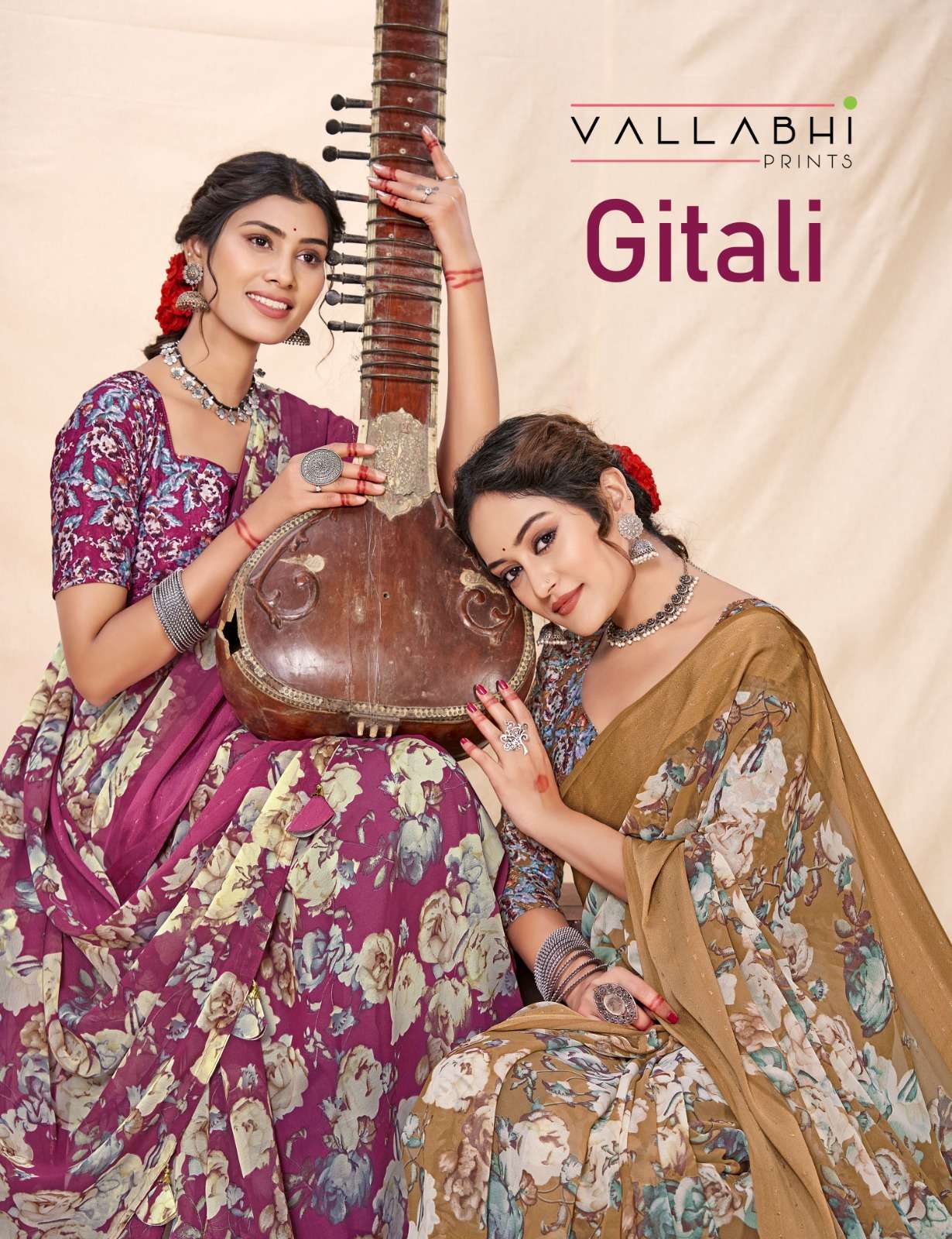 Gitali By Vallabhi Prints 020301 To 020308 Series Indian Traditional Wear Collection Beautiful Stylish Fancy Colorful Party Wear & Occasional Wear Georgette Print Sarees At Wholesale Price