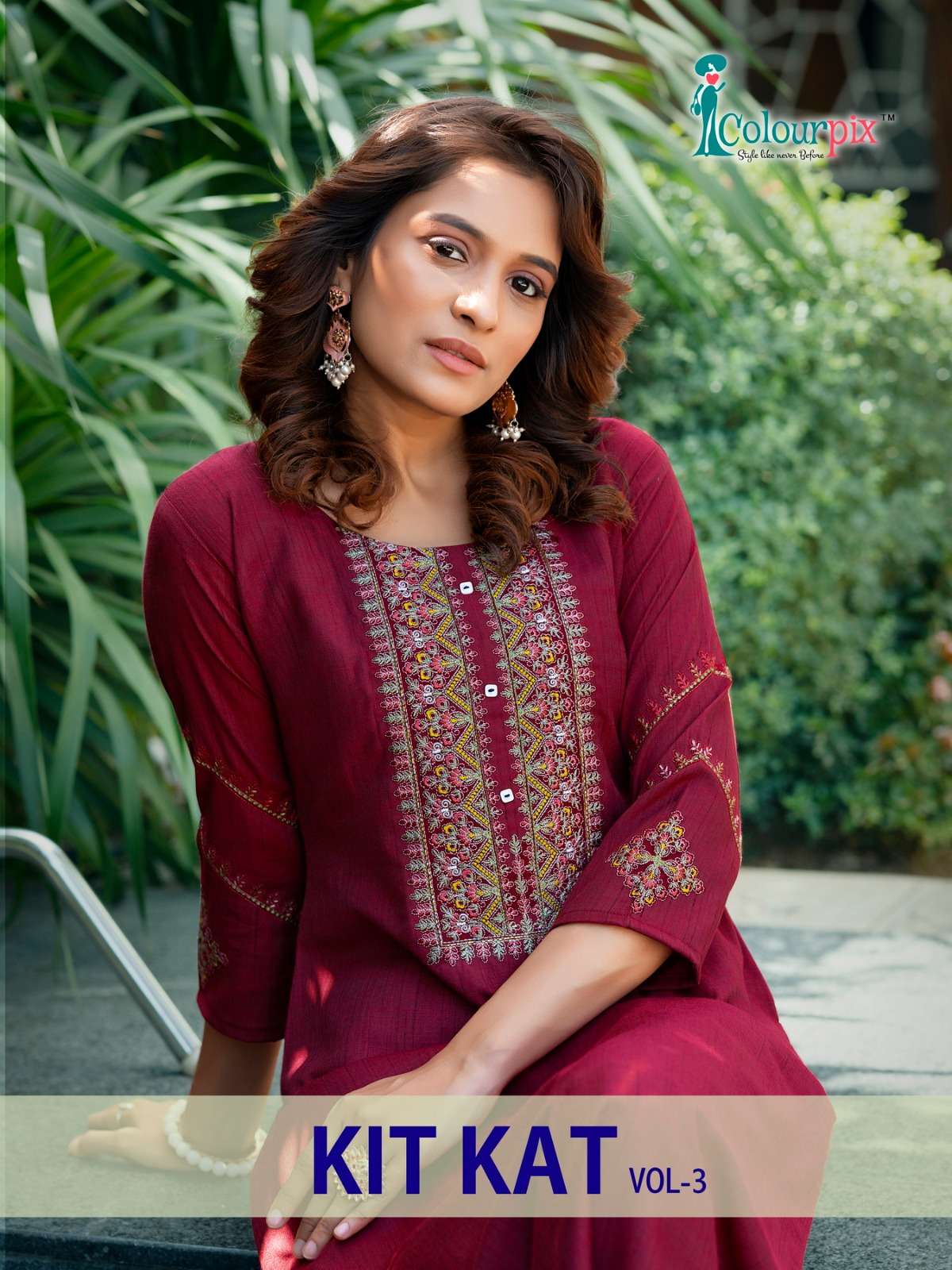 Kit Kat Vol-3 By Colourpix 1001 To 1006 Series Beautiful Stylish Fancy Colorful Casual Wear & Ethnic Wear Rayon Embroidered Kurtis At Wholesale Price