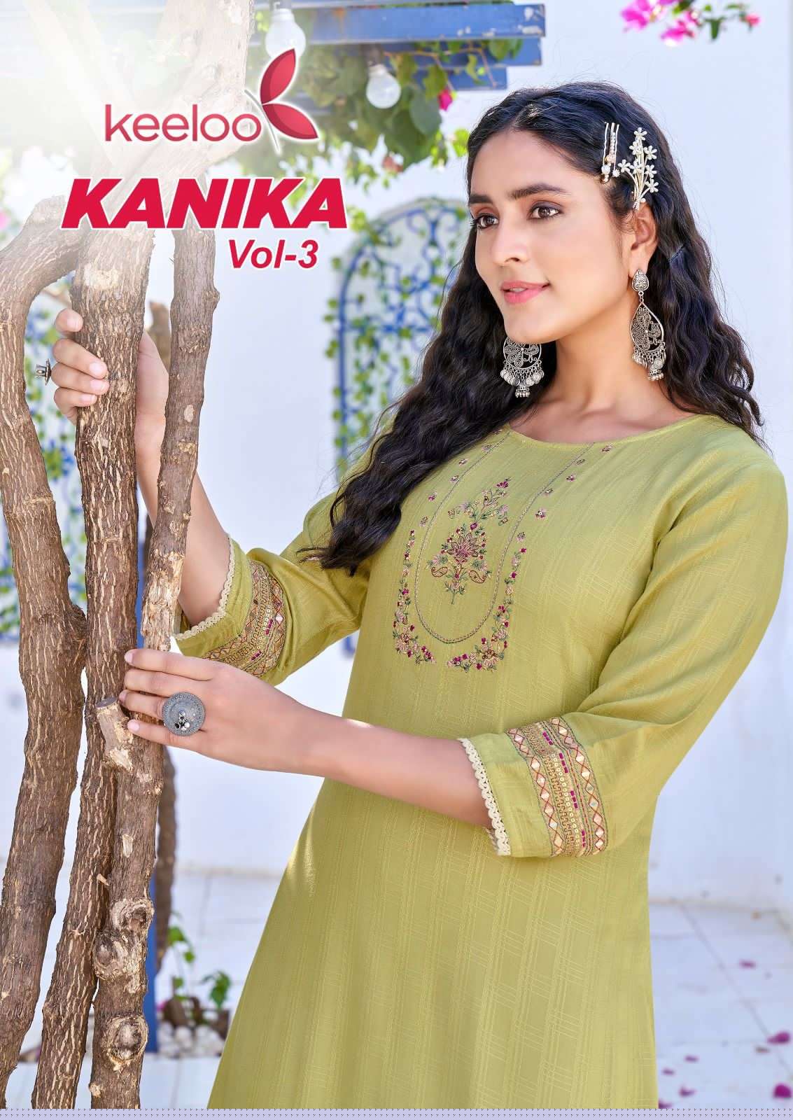 Kanika Vol-3 By Keeloo 3001 To 3006 Series Designer Stylish Fancy Colorful Beautiful Party Wear & Ethnic Wear Collection Rayon Embroidered Kurtis At Wholesale Price