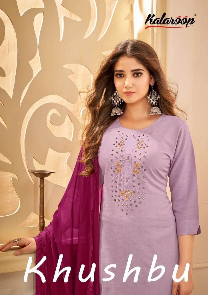 Khushbu By Kalaroop 13774 To 13777 Series Beautiful Suits Colorful Stylish Fancy Casual Wear & Ethnic Wear Rayon Silk Dresses At Wholesale Price