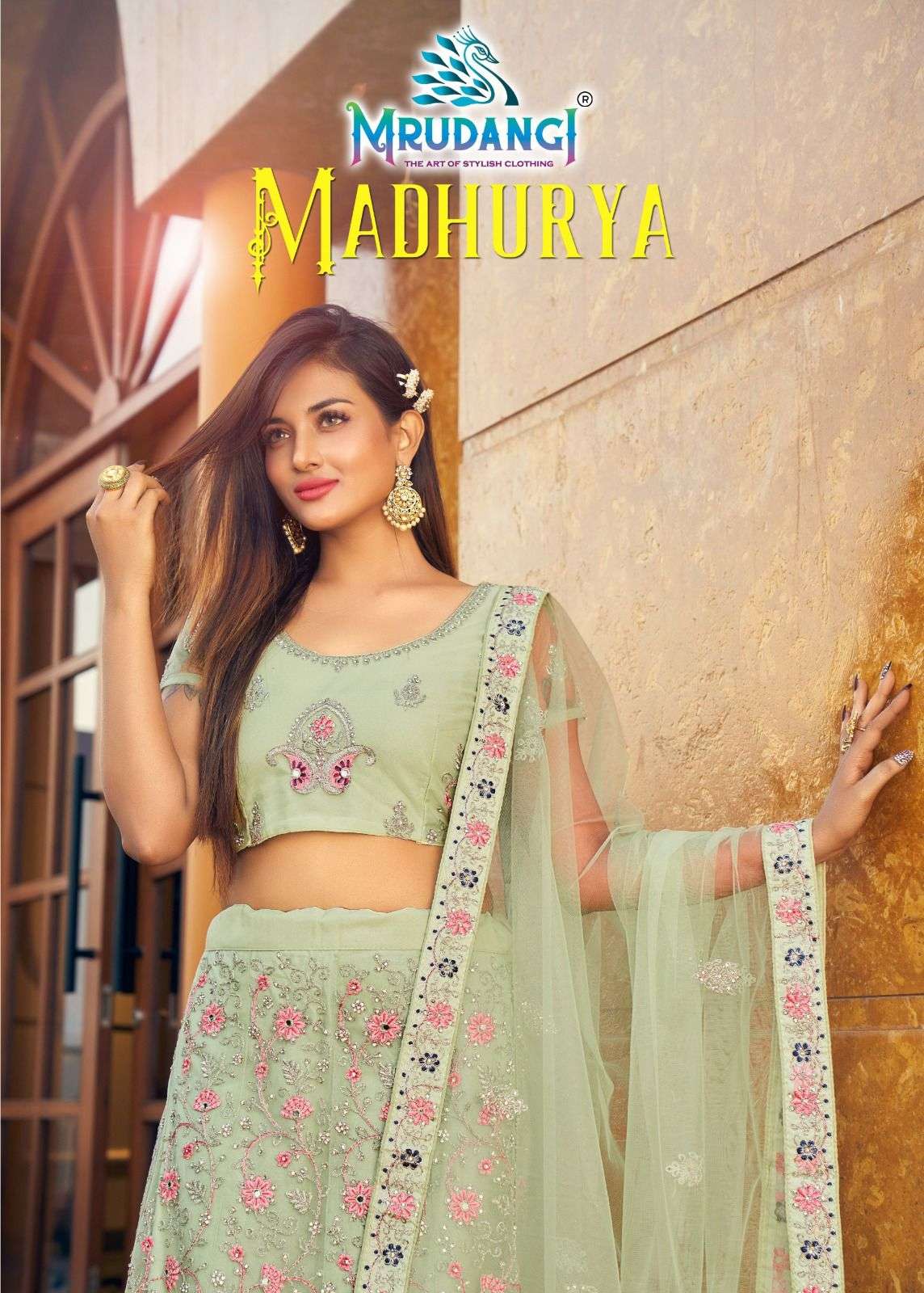 Madhurya By Mrudangi 1043 To 1046 Series Bridal Wear Collection Beautiful Stylish Colorful Fancy Party Wear & Occasional Wear Silk Lehengas At Wholesale Price