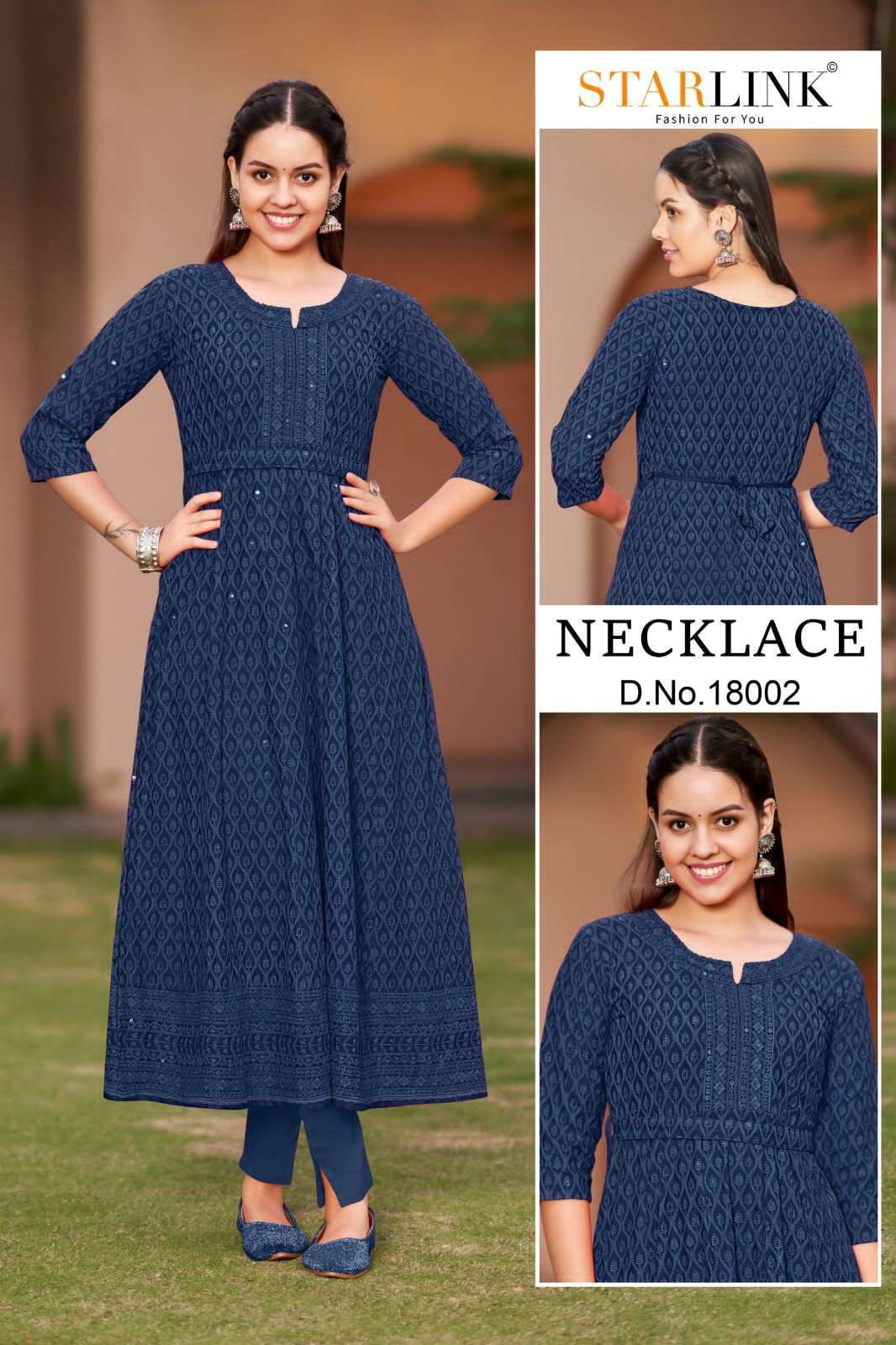 Necklace By Starlink 18001 To 18013 Series Beautiful Stylish Fancy Colorful Casual Wear & Ethnic Wear Rayon With Work Kurtis At Wholesale Price