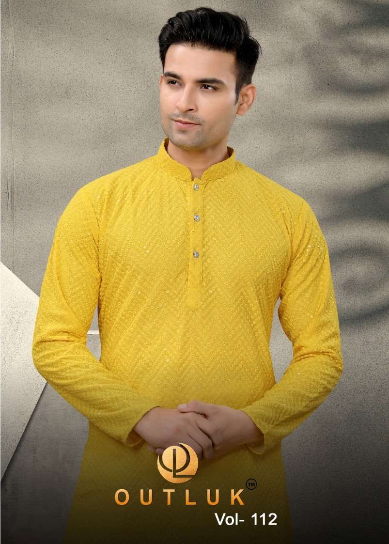 Outluk Vol-112 By Fashid Wholesale 112001 To 112005 Series Beautiful Colorful Stylish Fancy Casual Wear & Ethnic Wear & Ready To Wear Georgette Kurtas With Pajamas At Wholesale Price