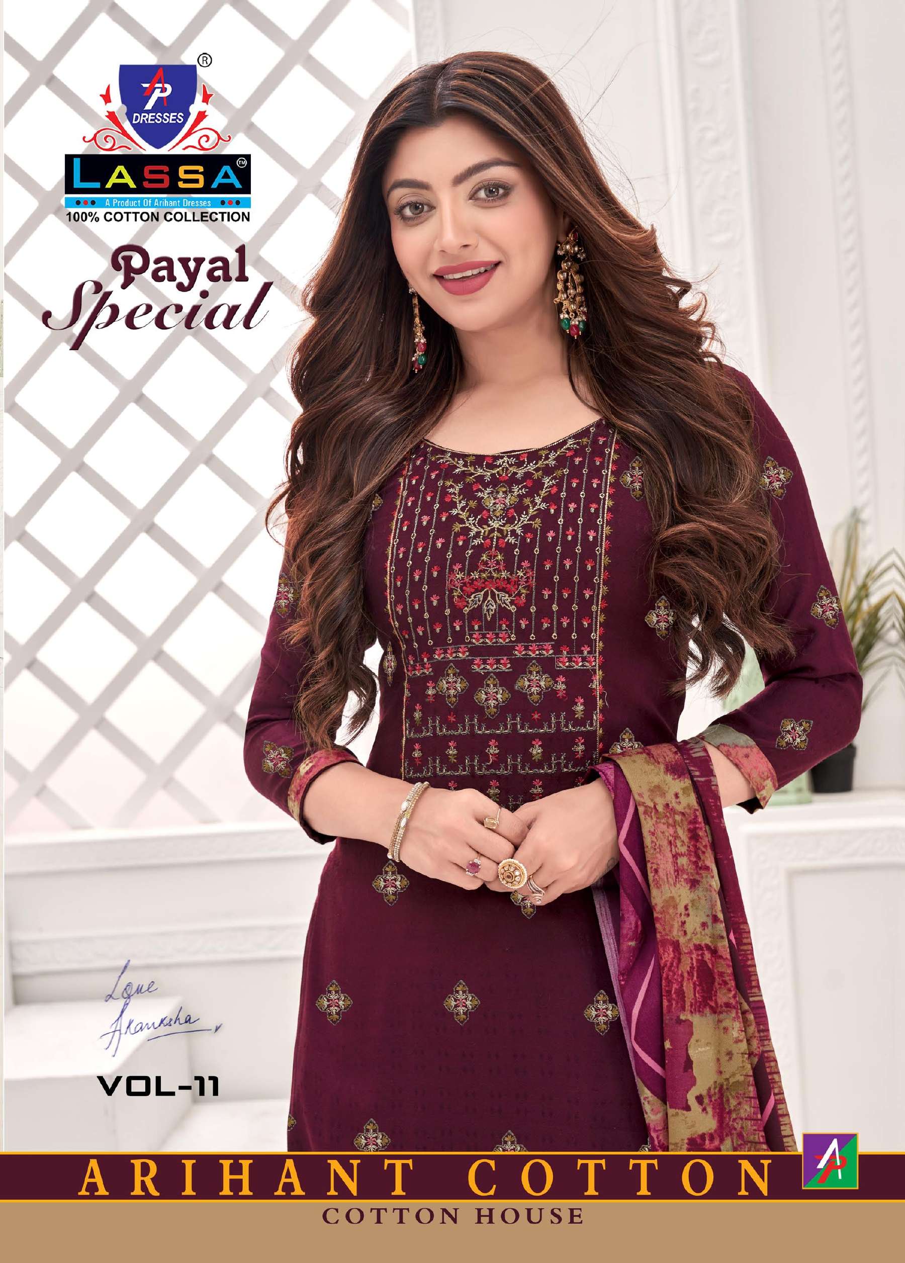 Payal Special Vol-11 By Lassa 1101 To 1110 Series Beautiful Festive Suits Colorful Stylish Fancy Casual Wear & Ethnic Wear Pure Cotton Print Dresses At Wholesale Price